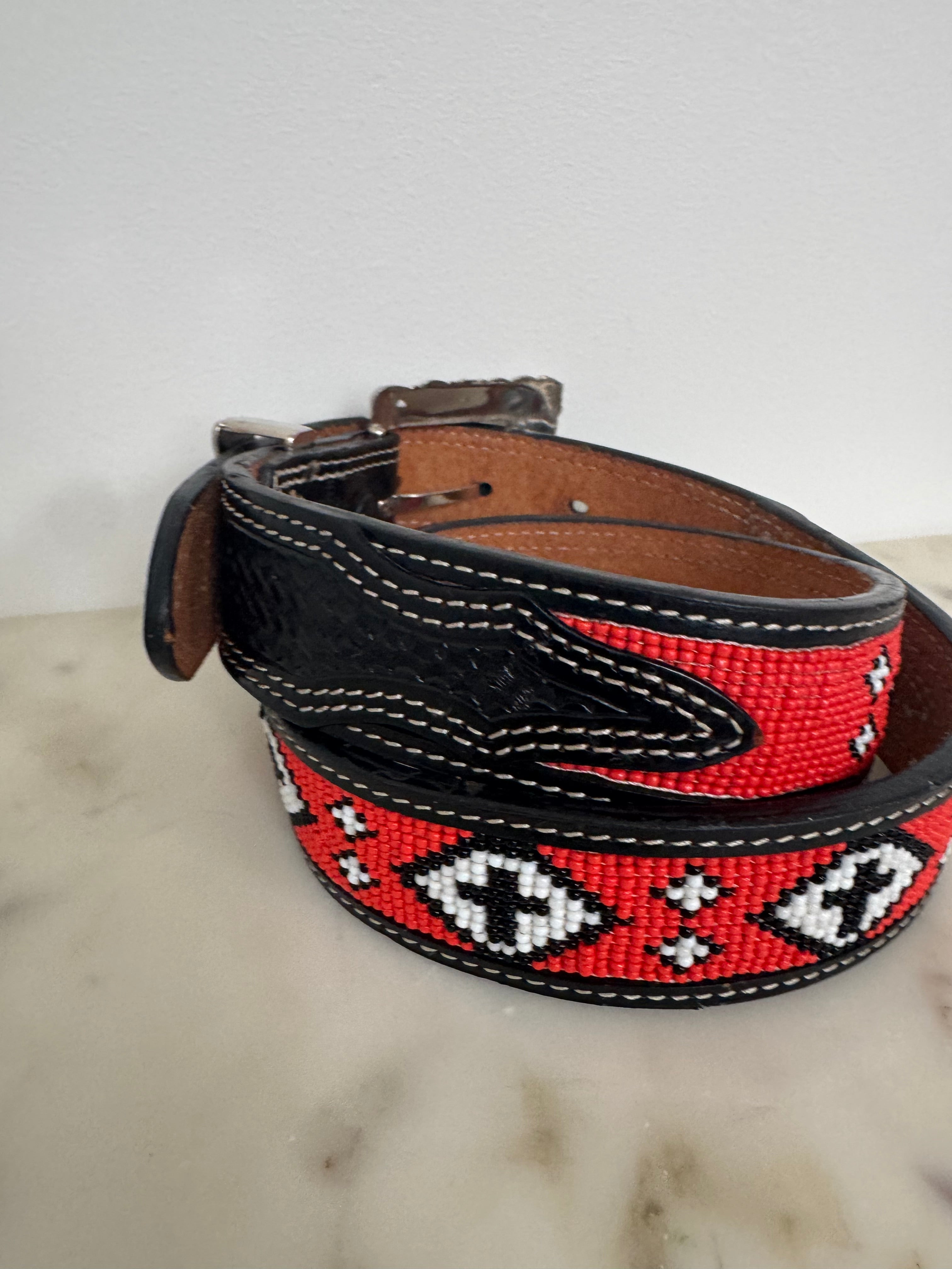 Beaded Tangerine Belt | Belts