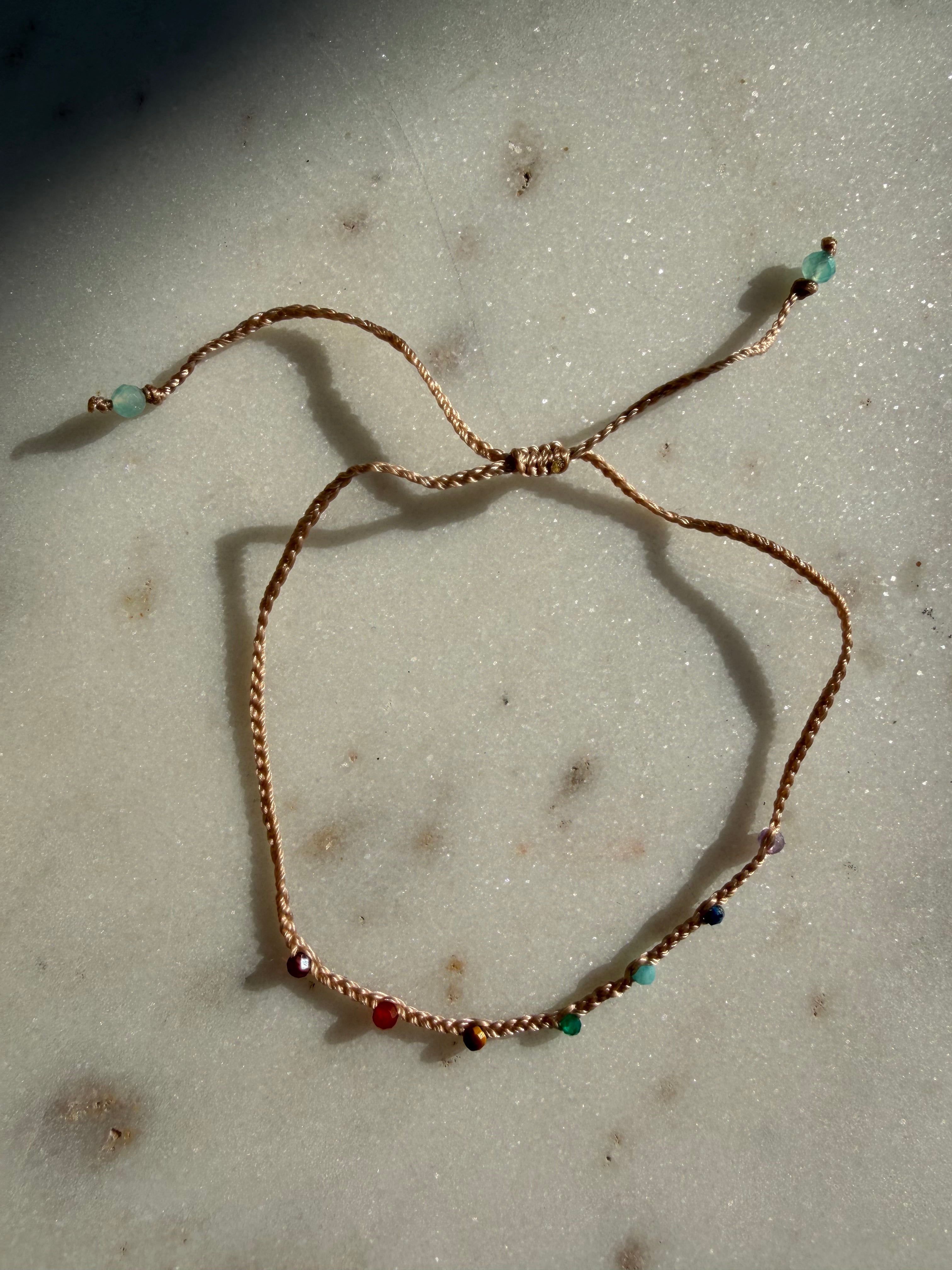 Future Nomads Bracelets One Size Chakra stone Crochet Bracelet