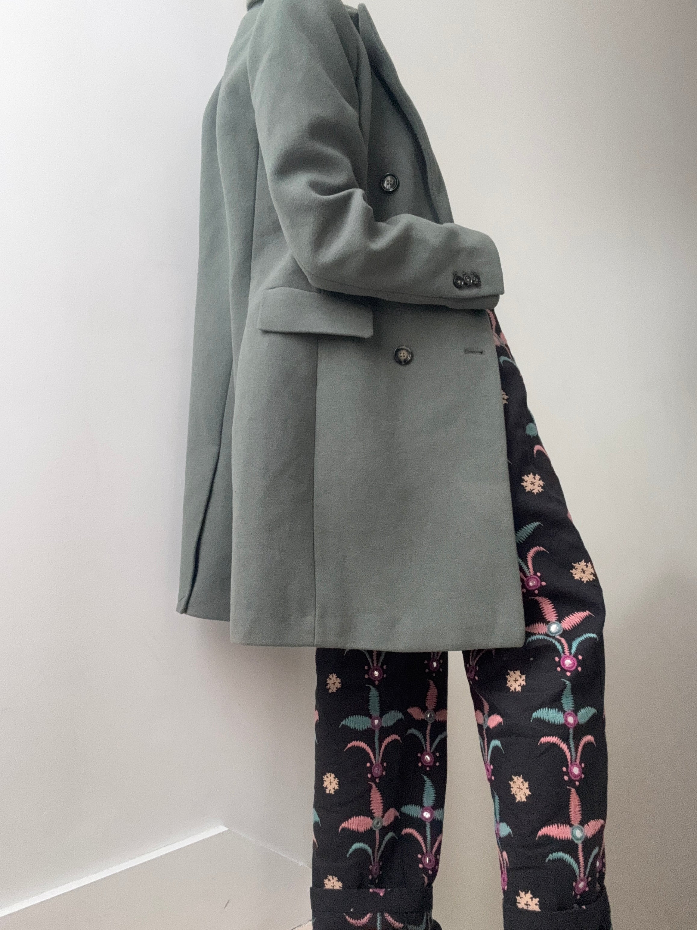 Future Nomads Coats Wool Blend Coat Sage Green