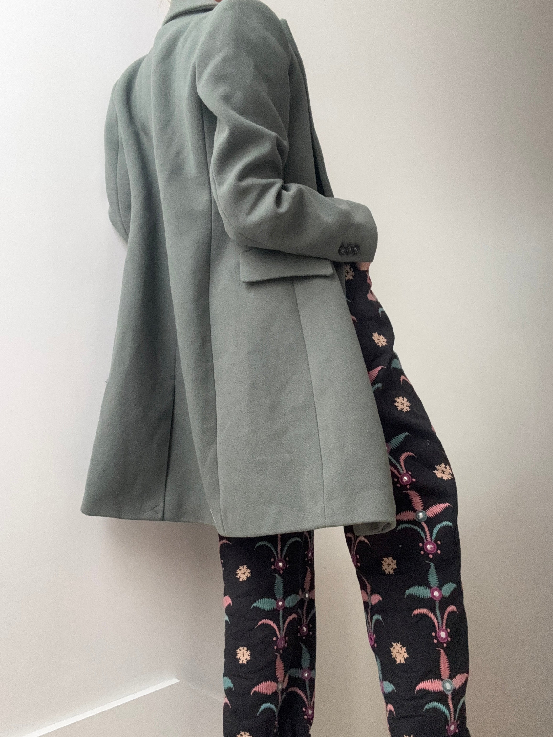 Future Nomads Coats Wool Blend Coat Sage Green