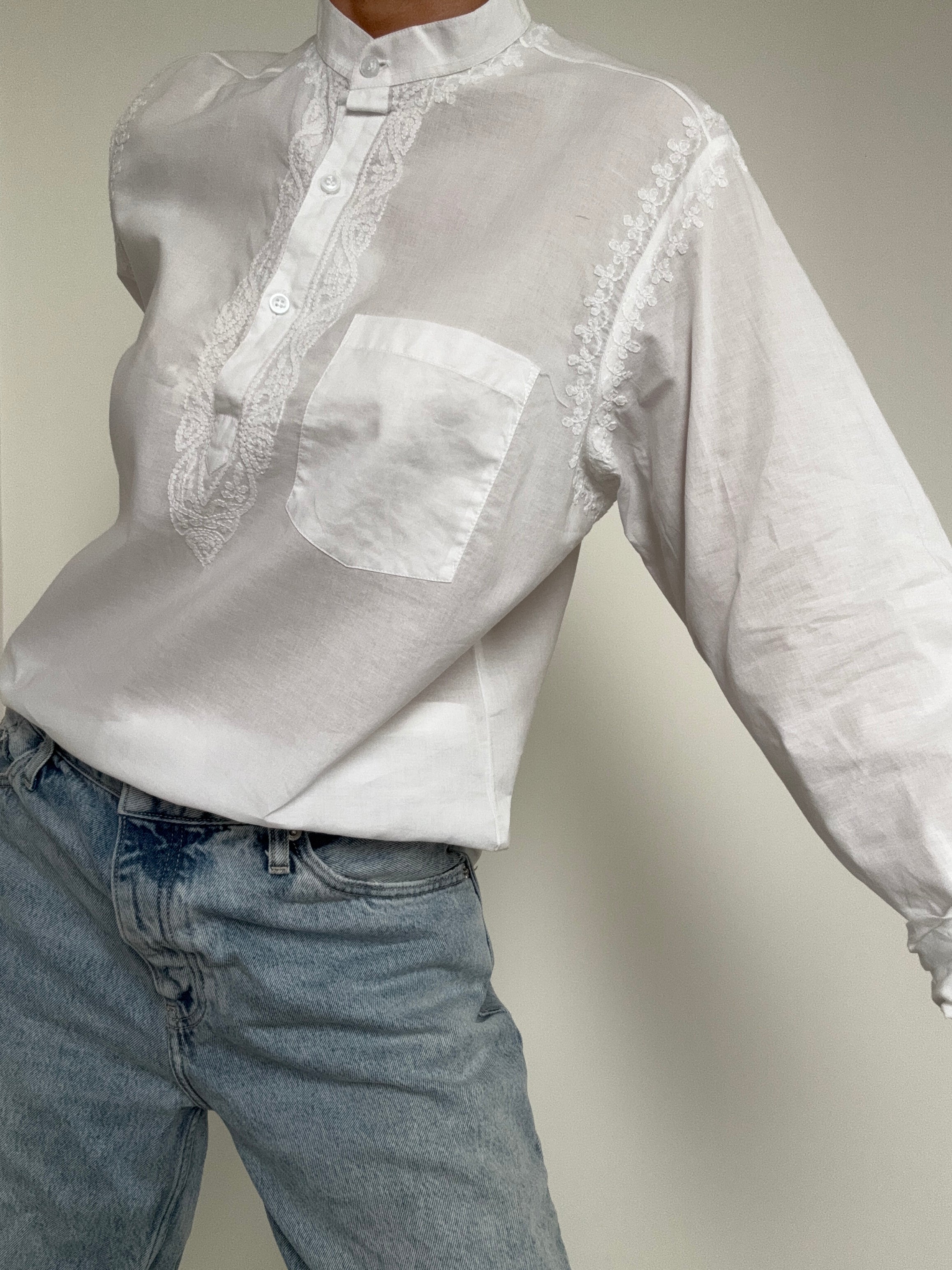 Future Nomads Dresses Long Sleeve Nehru Collar Kurta