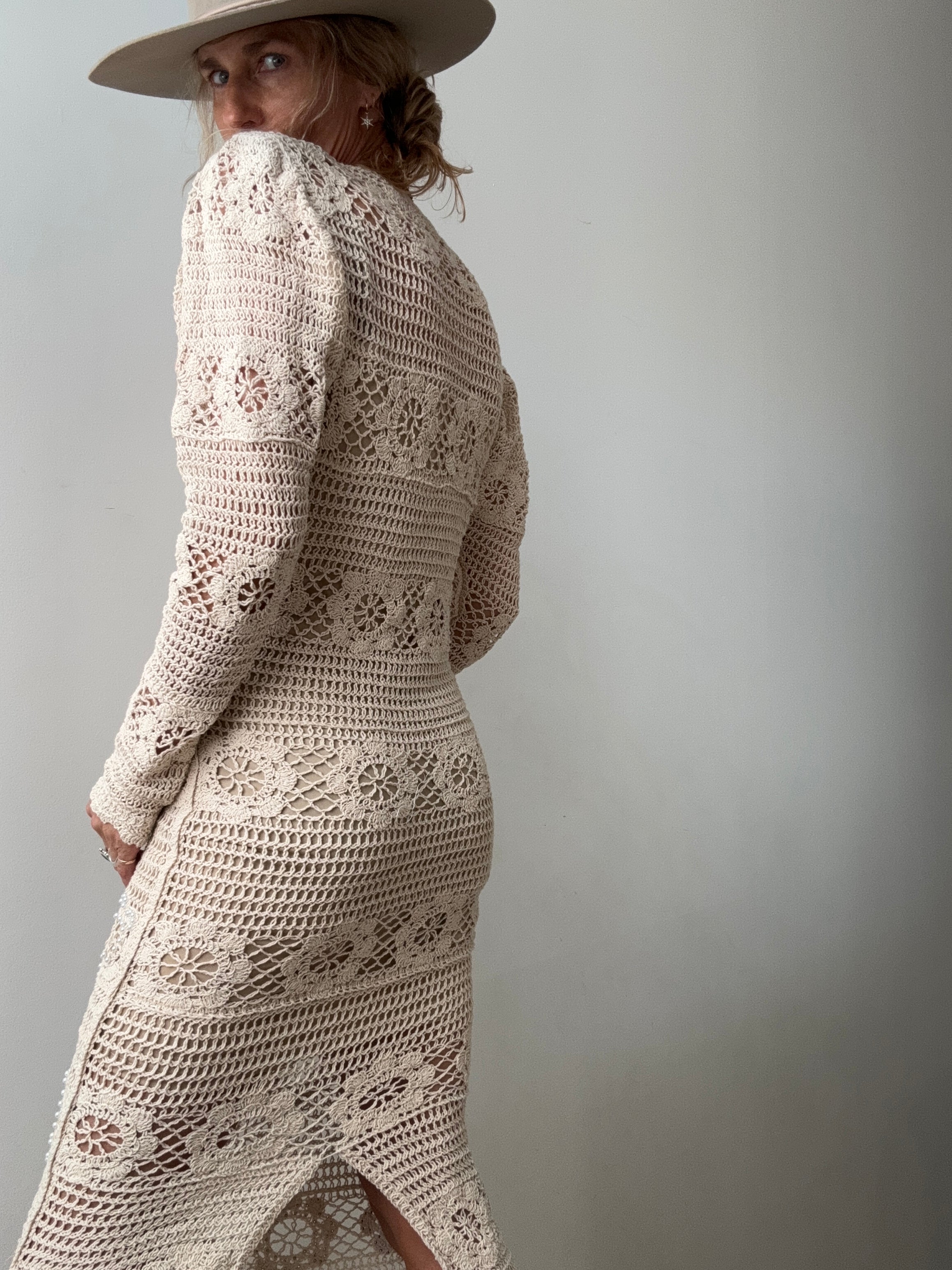 Crochet And Pearl Bead Dress | Dresses