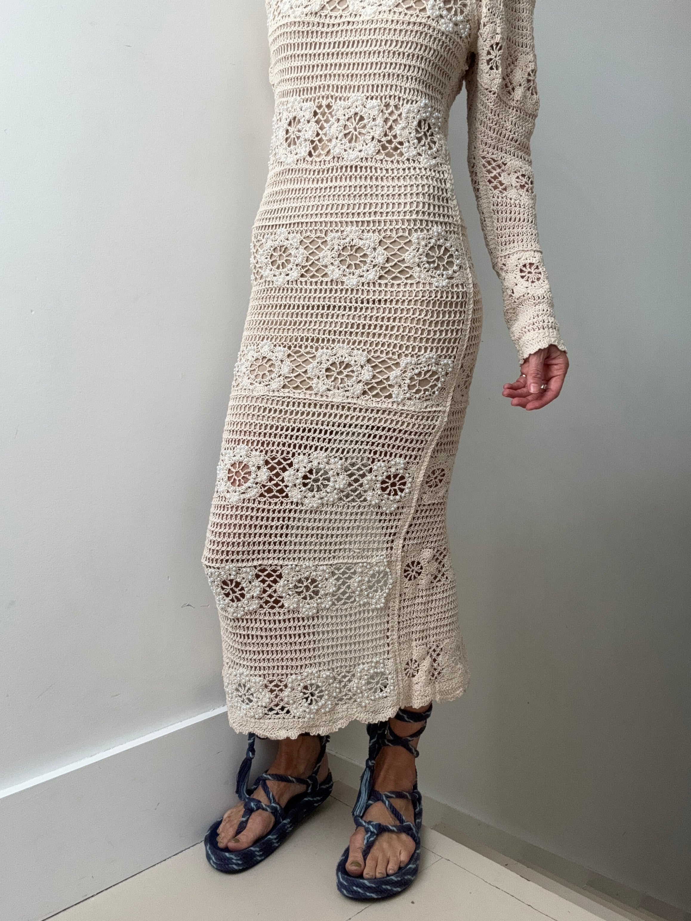 Crochet And Pearl Bead Dress | Dresses