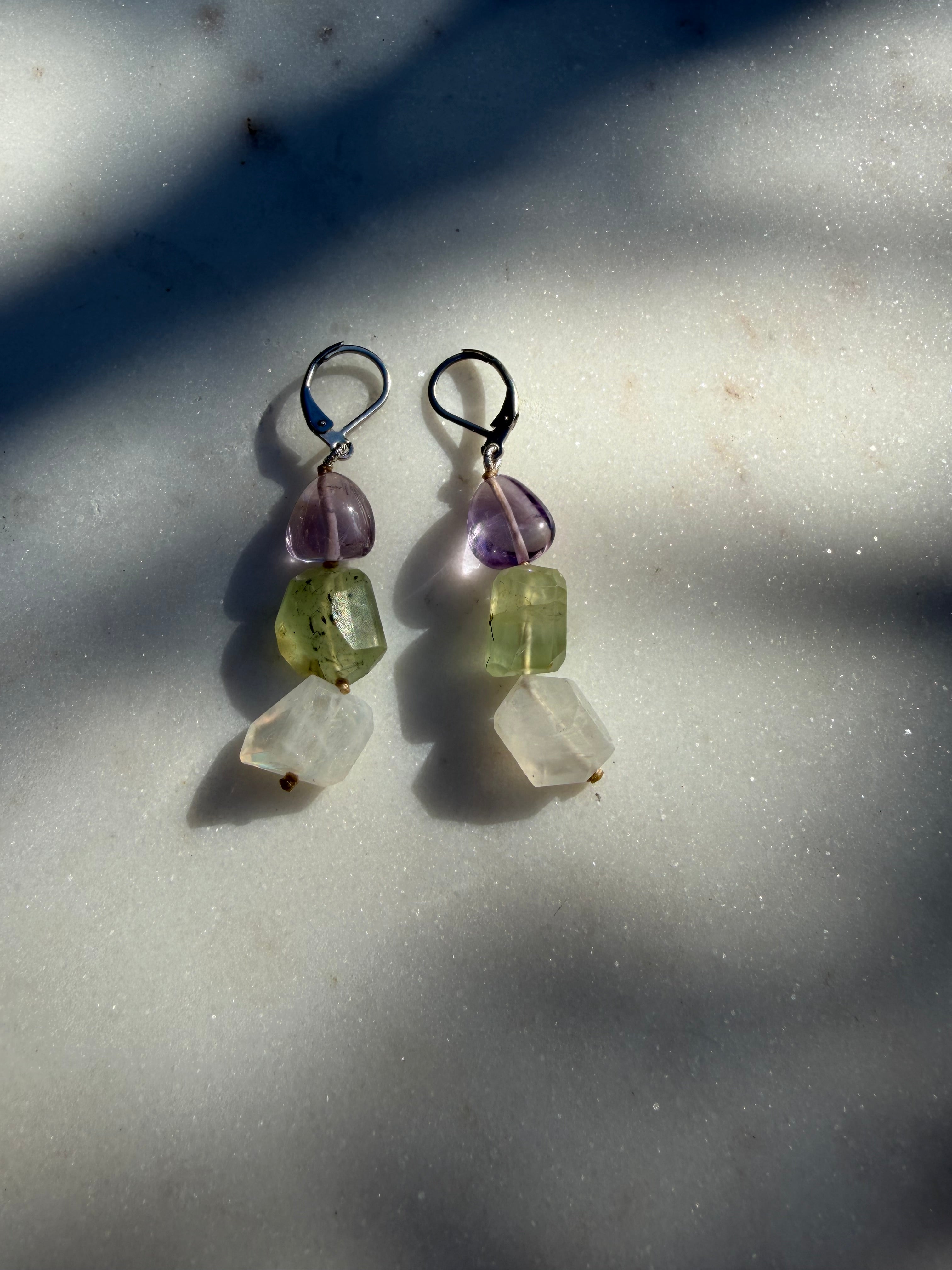 Future Nomads Earrings Nomad Drops Amethyst Mix