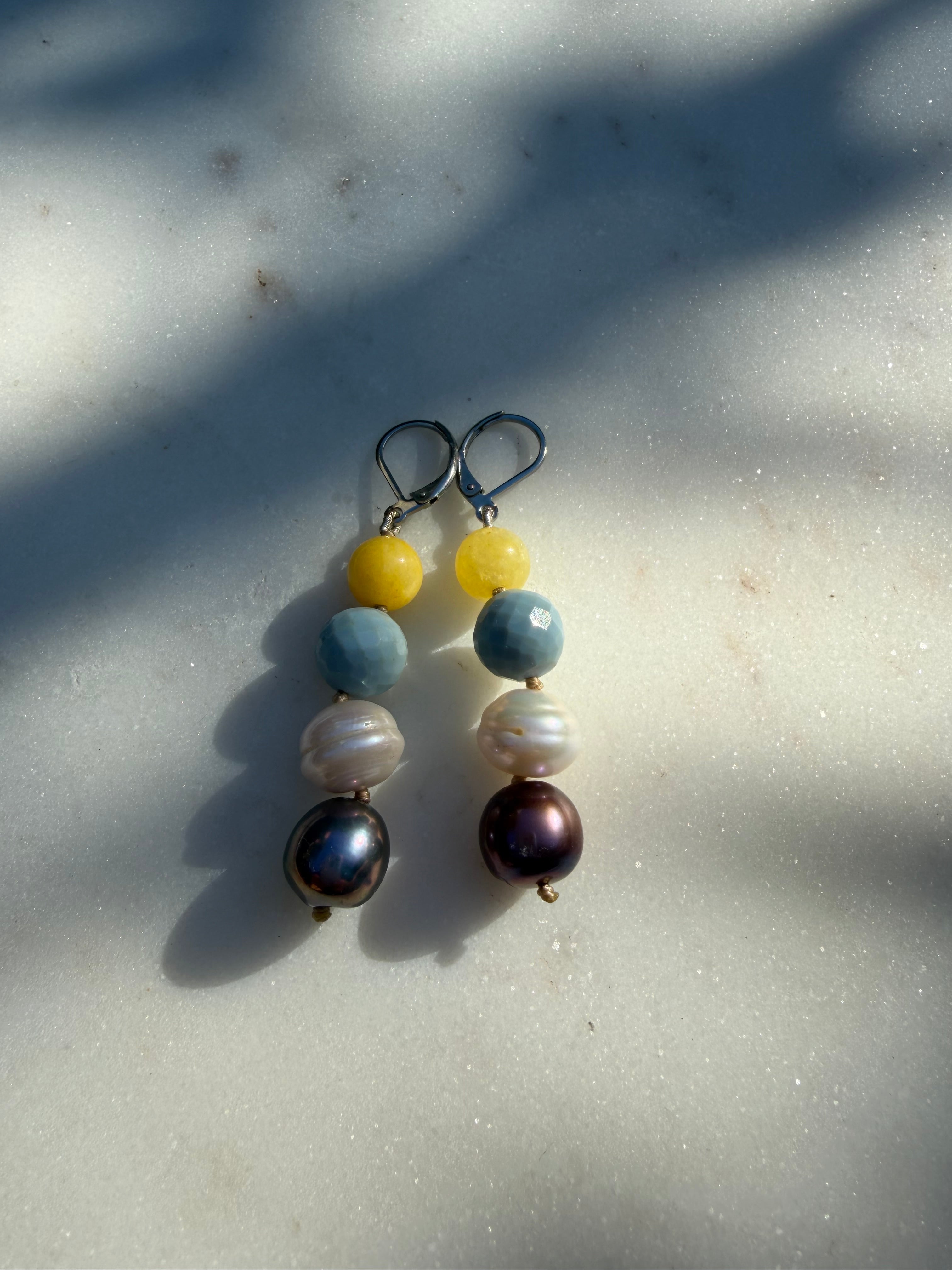 Nomad Drops Black Pearl | Earrings