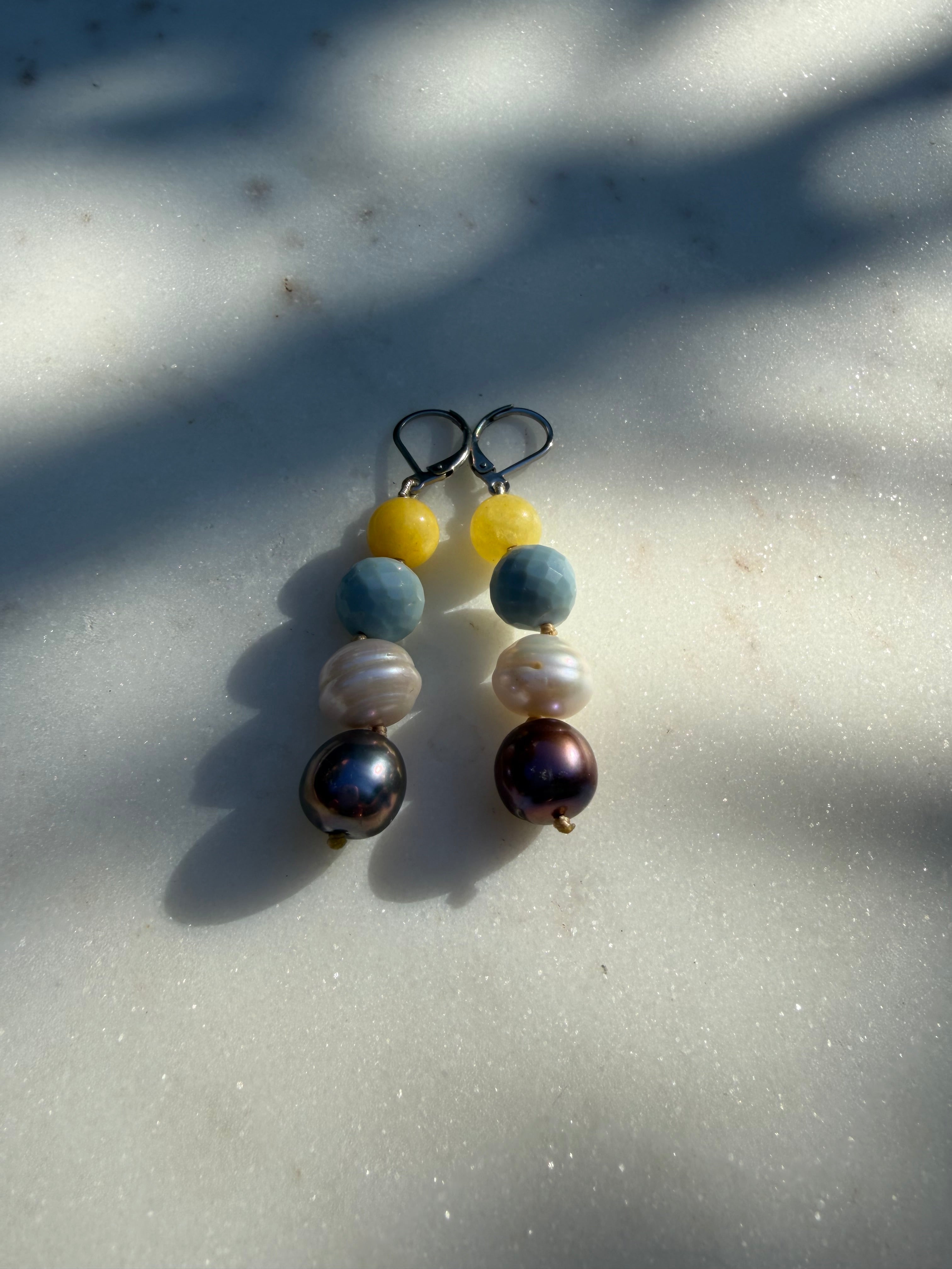 Nomad Drops Black Pearl | Earrings
