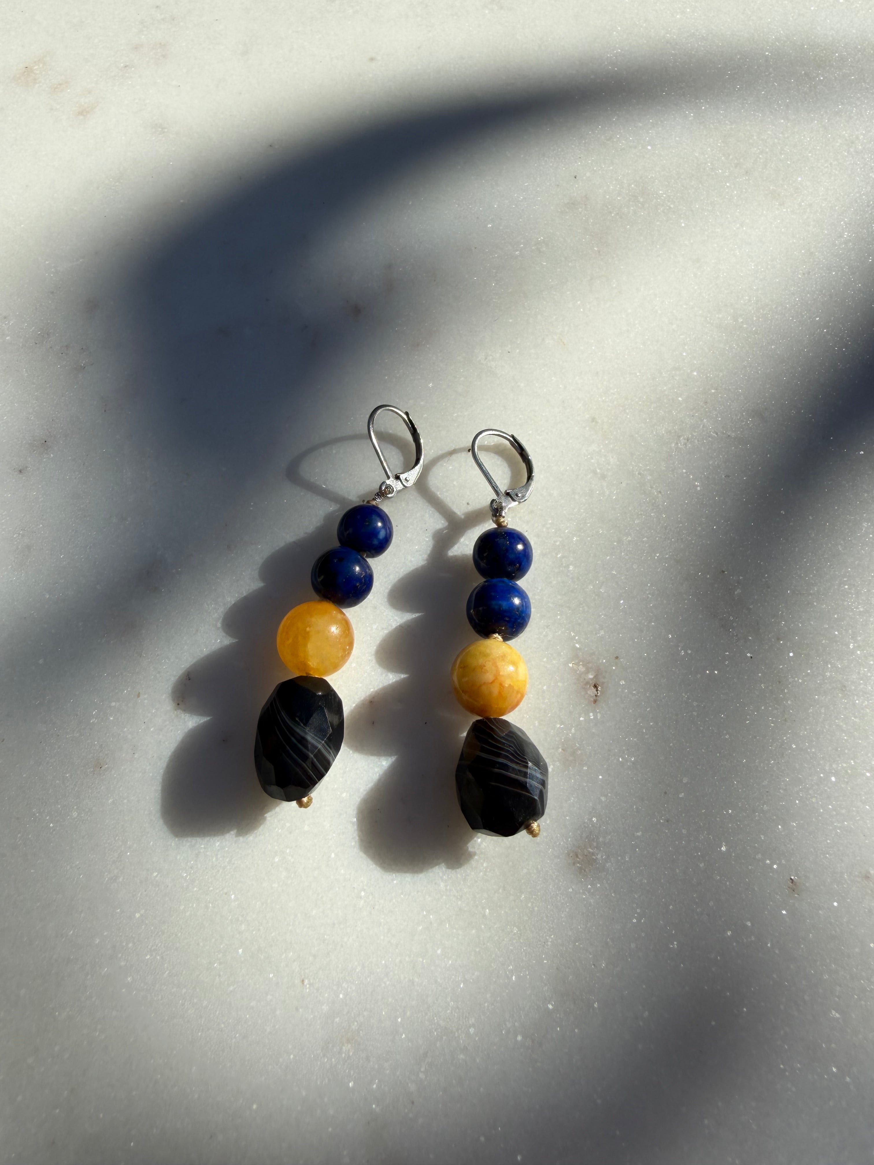 Nomad Drops Lapis Sunset | Earrings