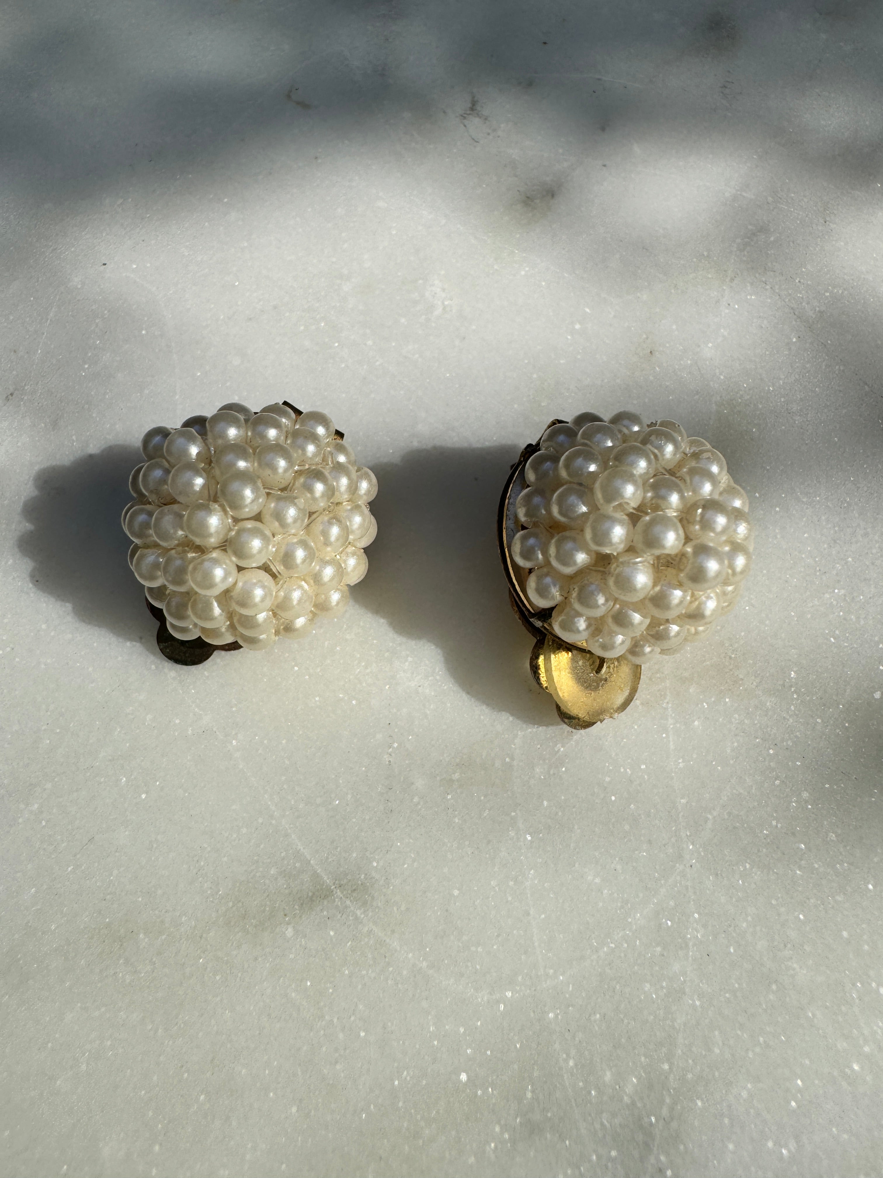 Future Nomads Earrings Pearl Vintage Clip Earrings