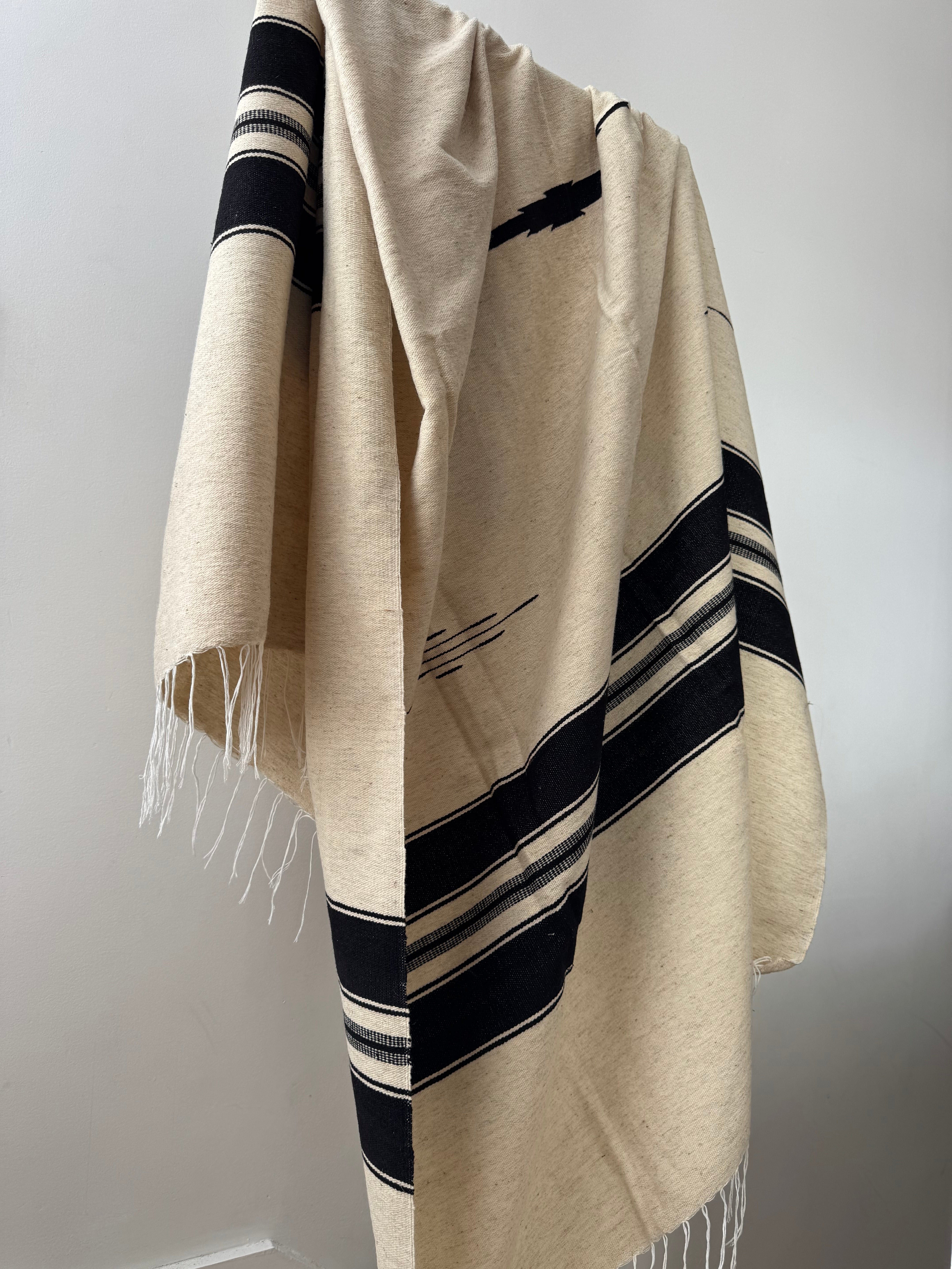 Mexican Hand Loomed Blanket Natural | Homewares