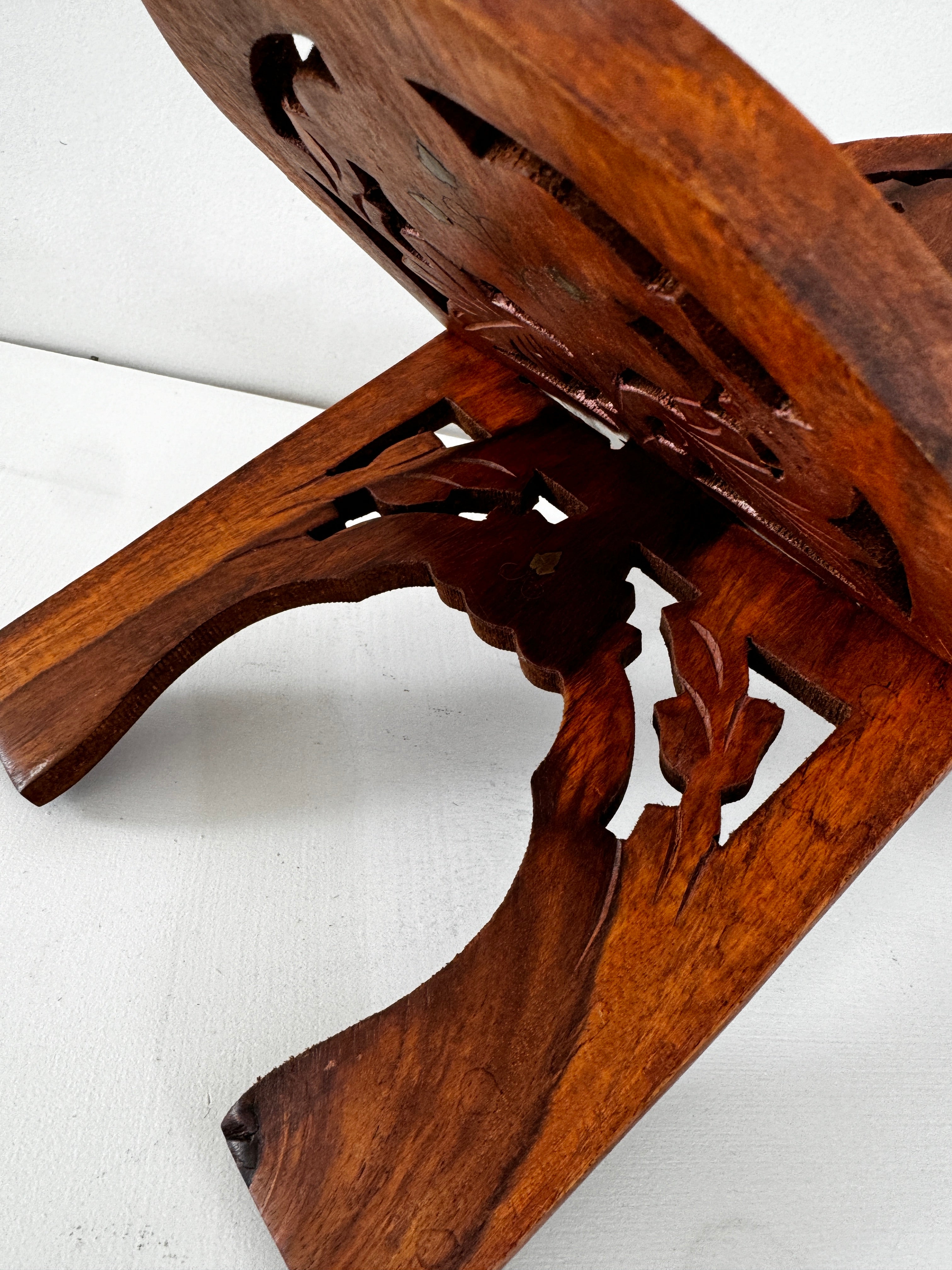Wood Carved Book Stand | Homewares