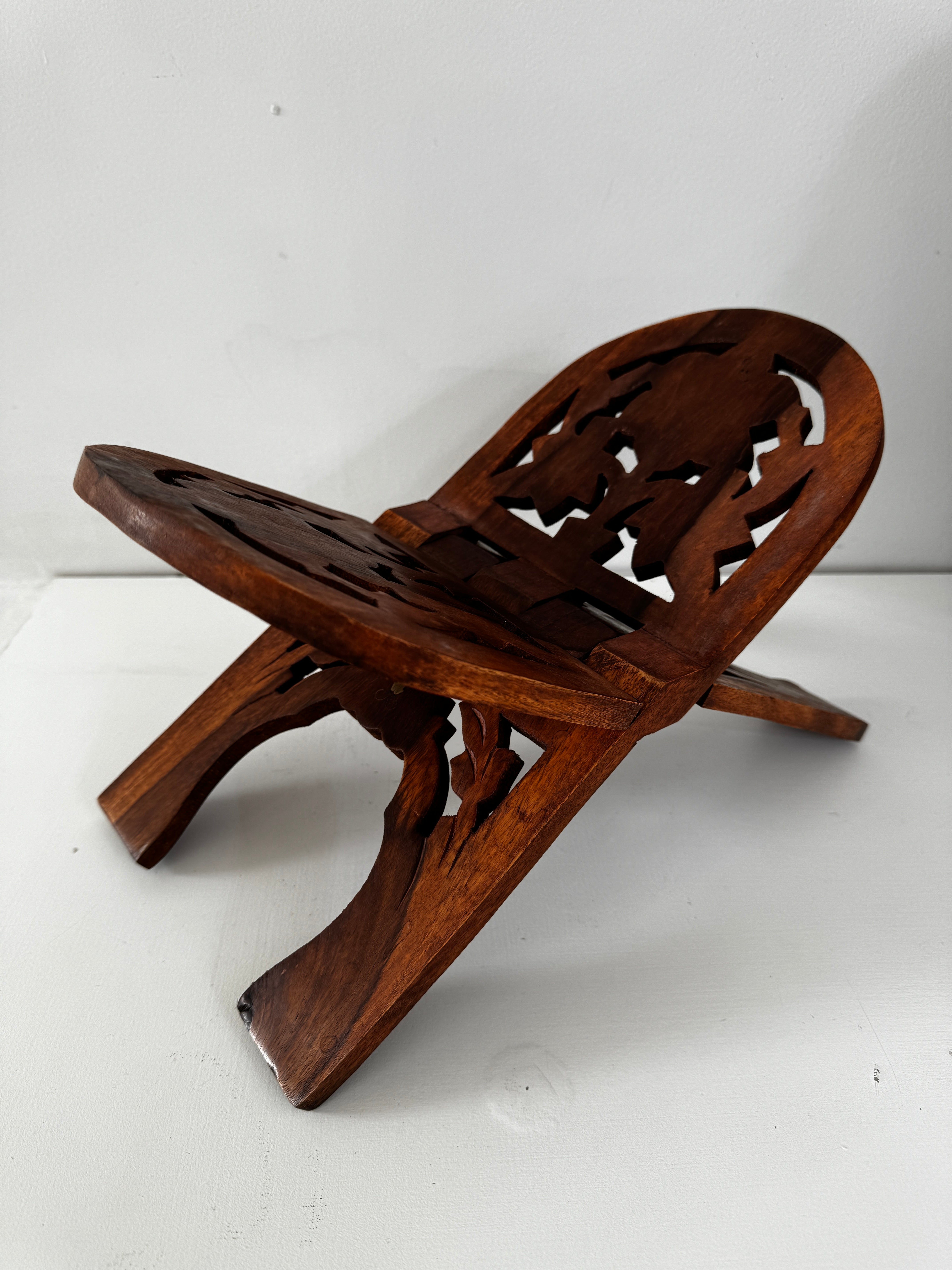 Wood Carved Book Stand | Homewares