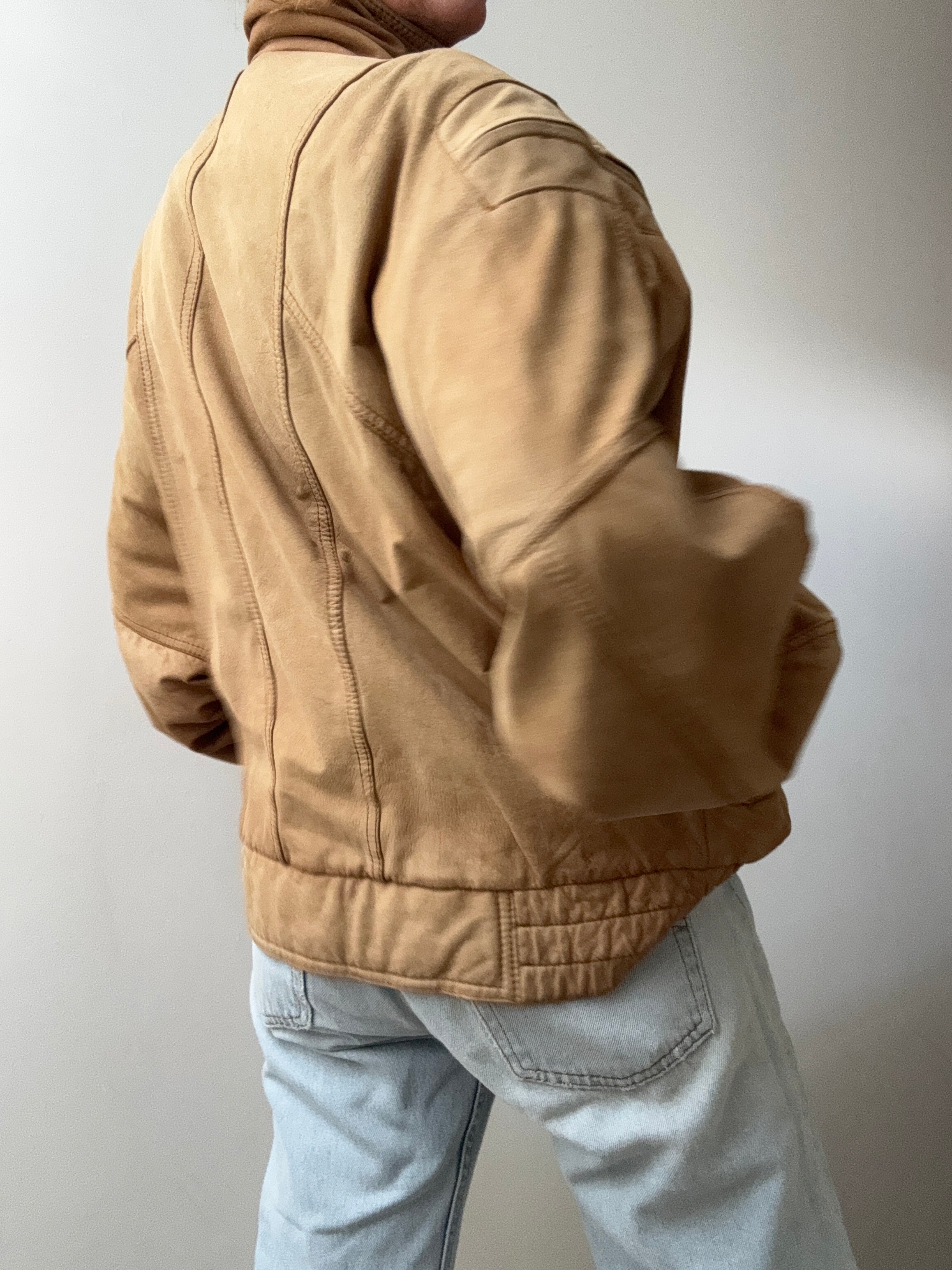 Future Nomads Jackets Large Eighties Tan Suede Jacket