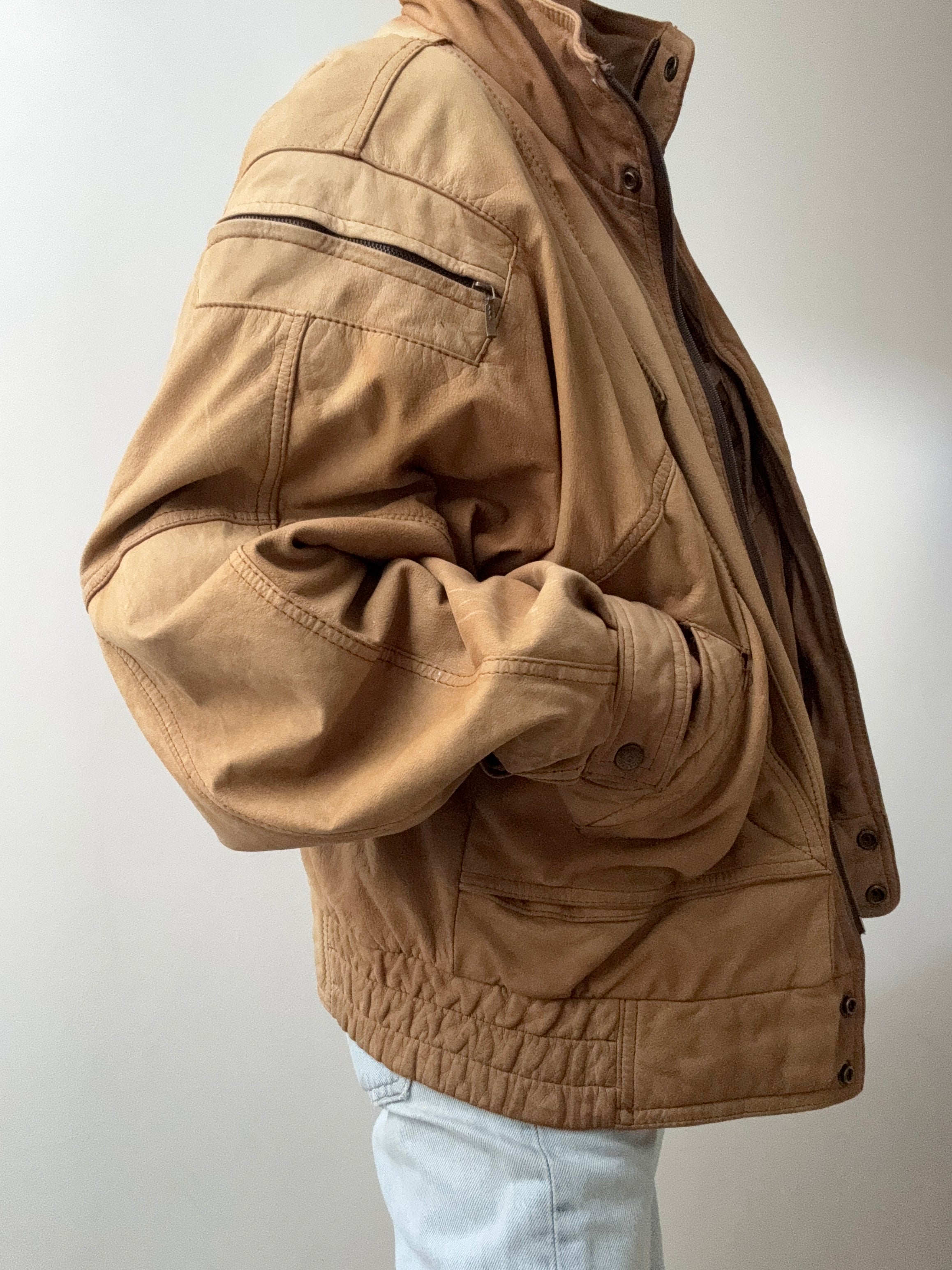 Future Nomads Jackets Large Eighties Tan Suede Jacket