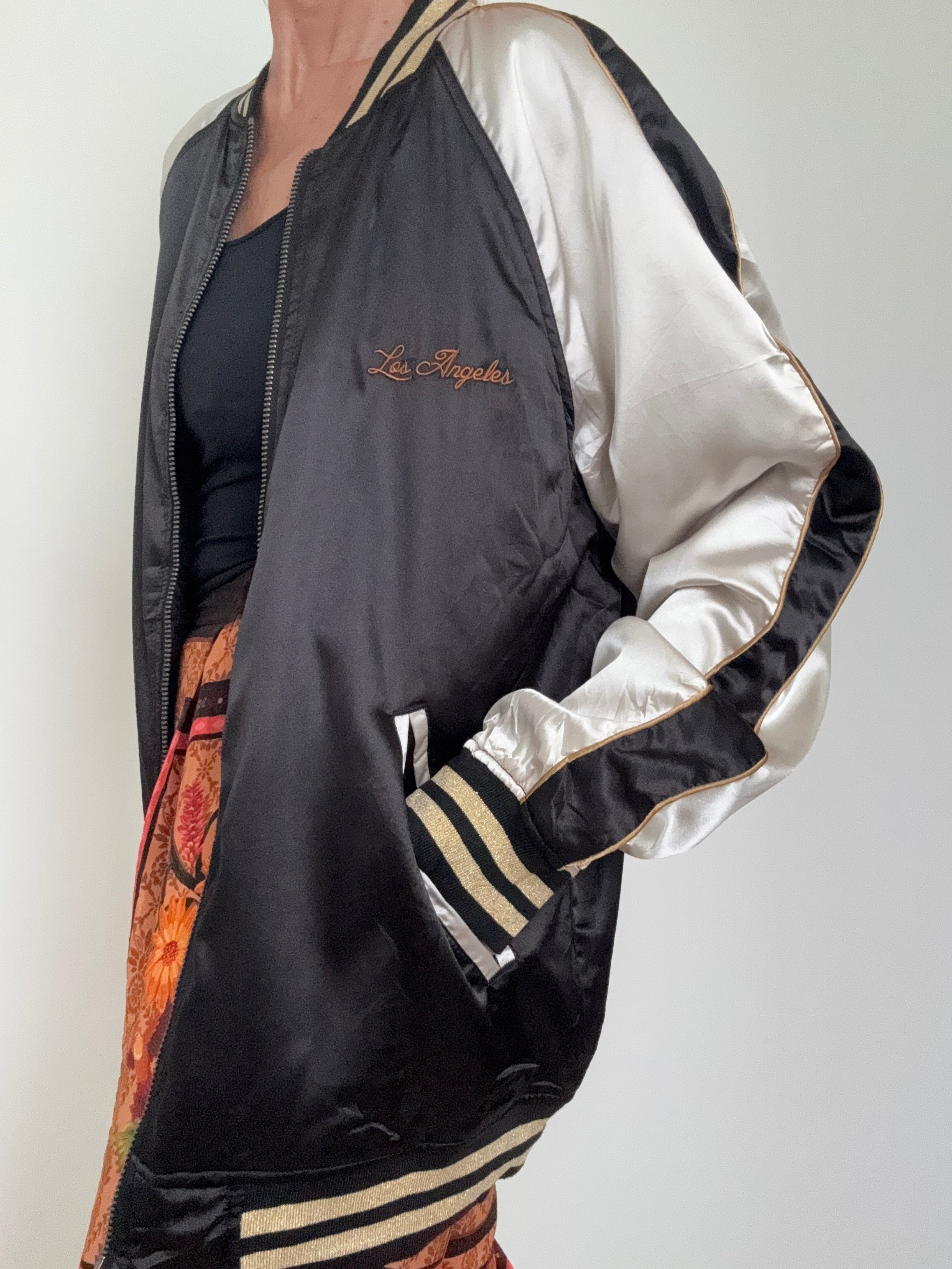 Future Nomads Jackets Large Los Angeles Satin Bomber