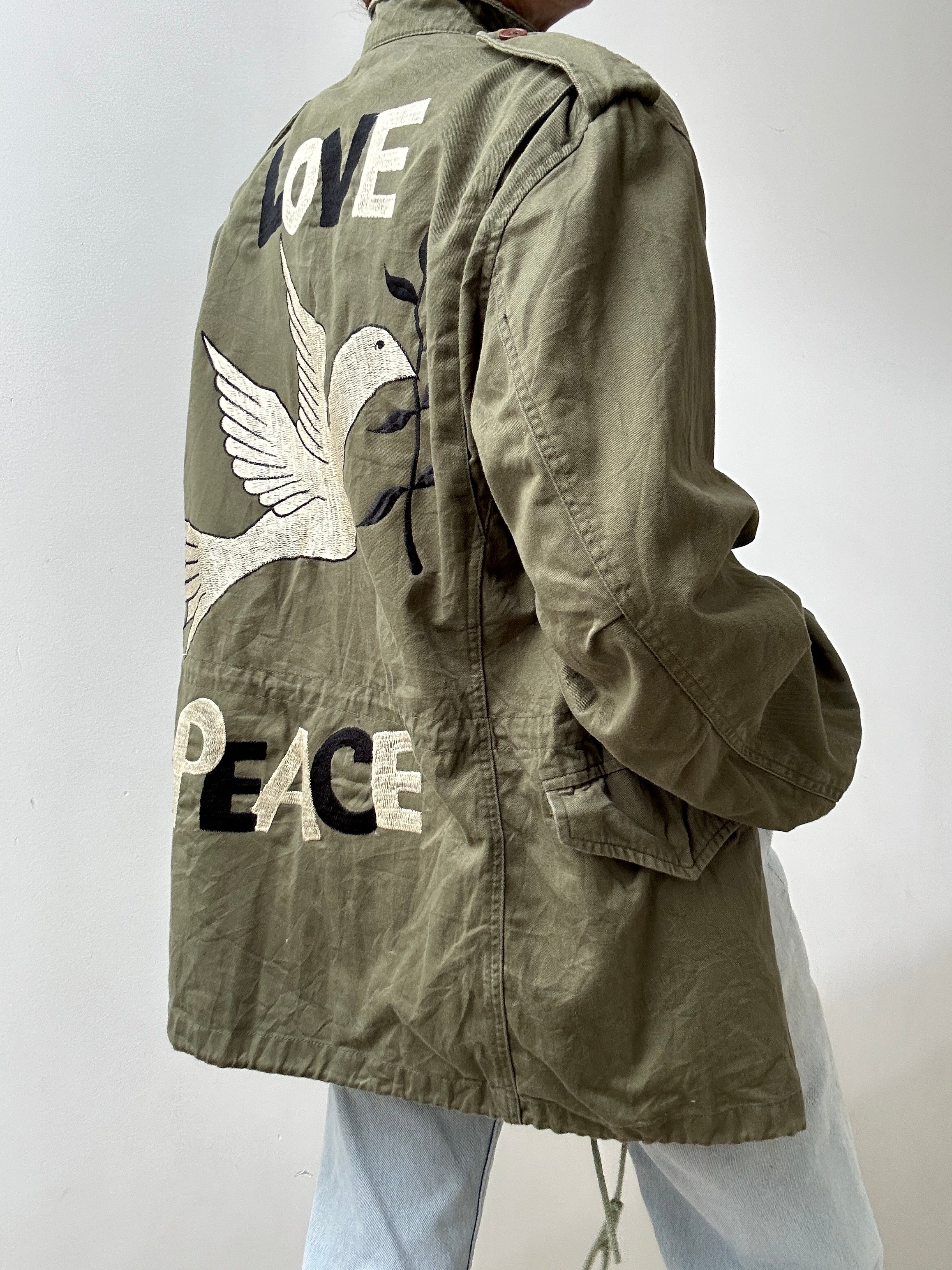 Future Nomads Jackets Med-Large Peace Love Army Jacket SS241