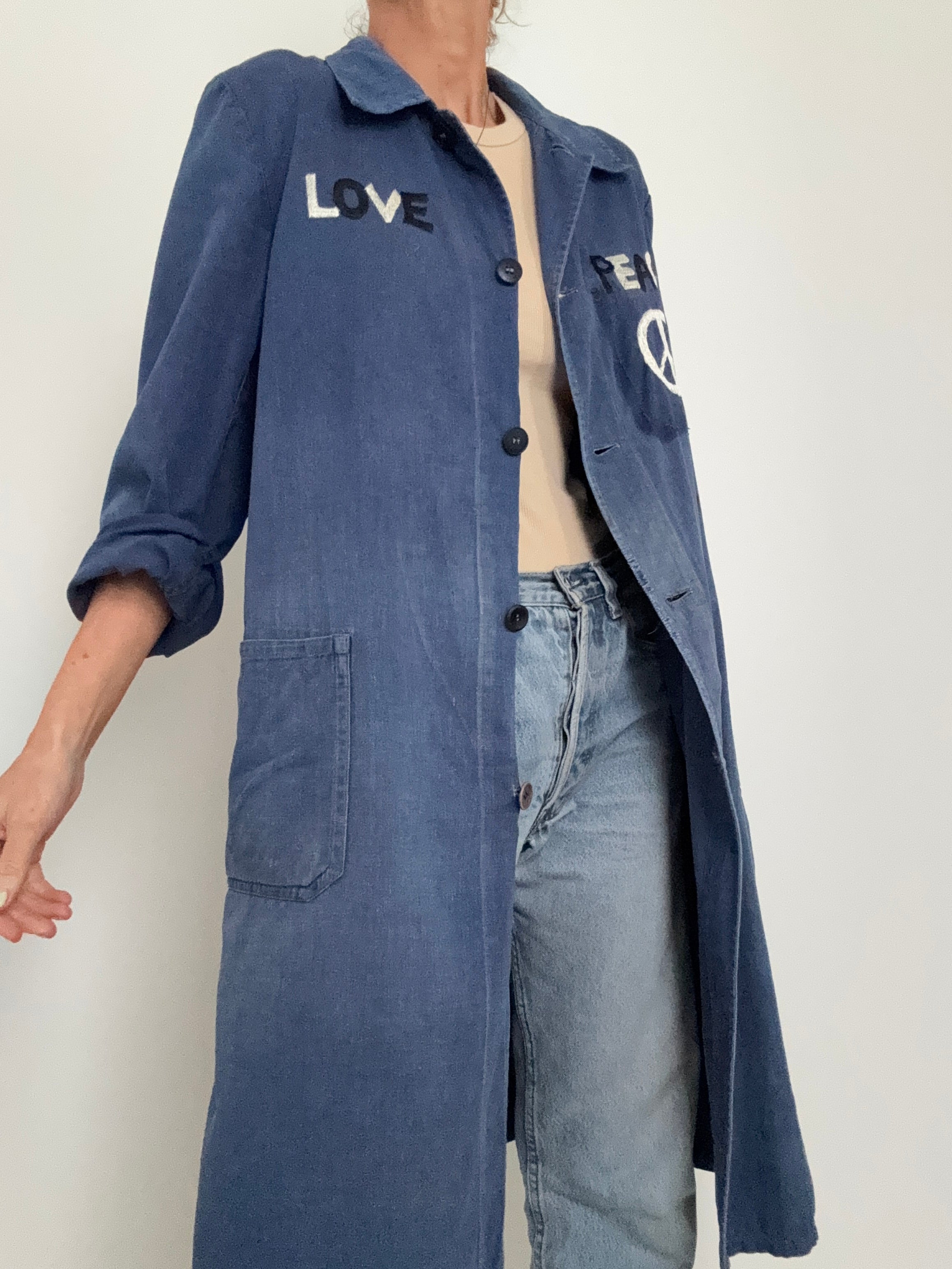 Future Nomads Jackets Medium Upcycled Blue Medical Coat