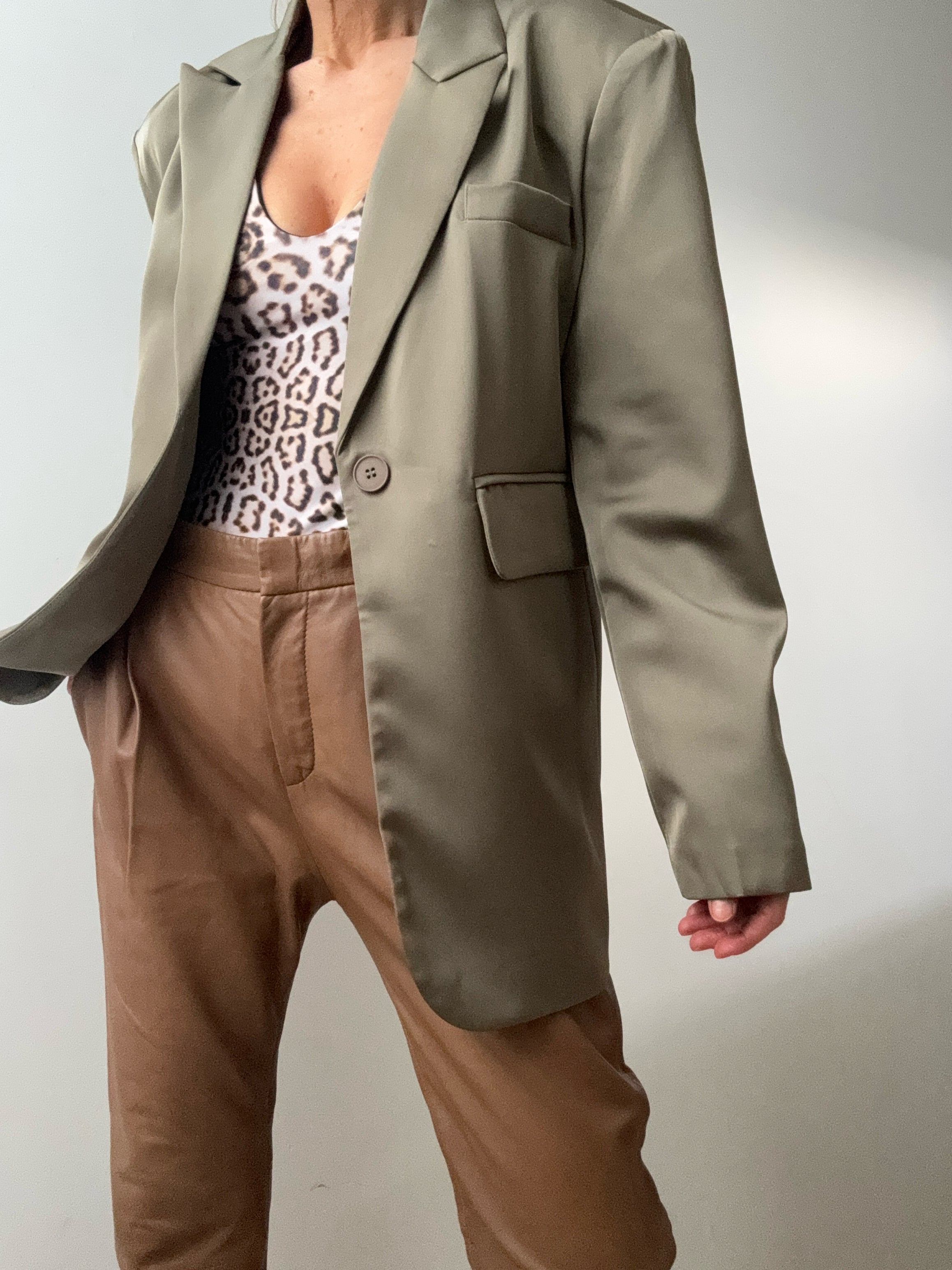 Future Nomads Jackets Satin Blazer Khaki