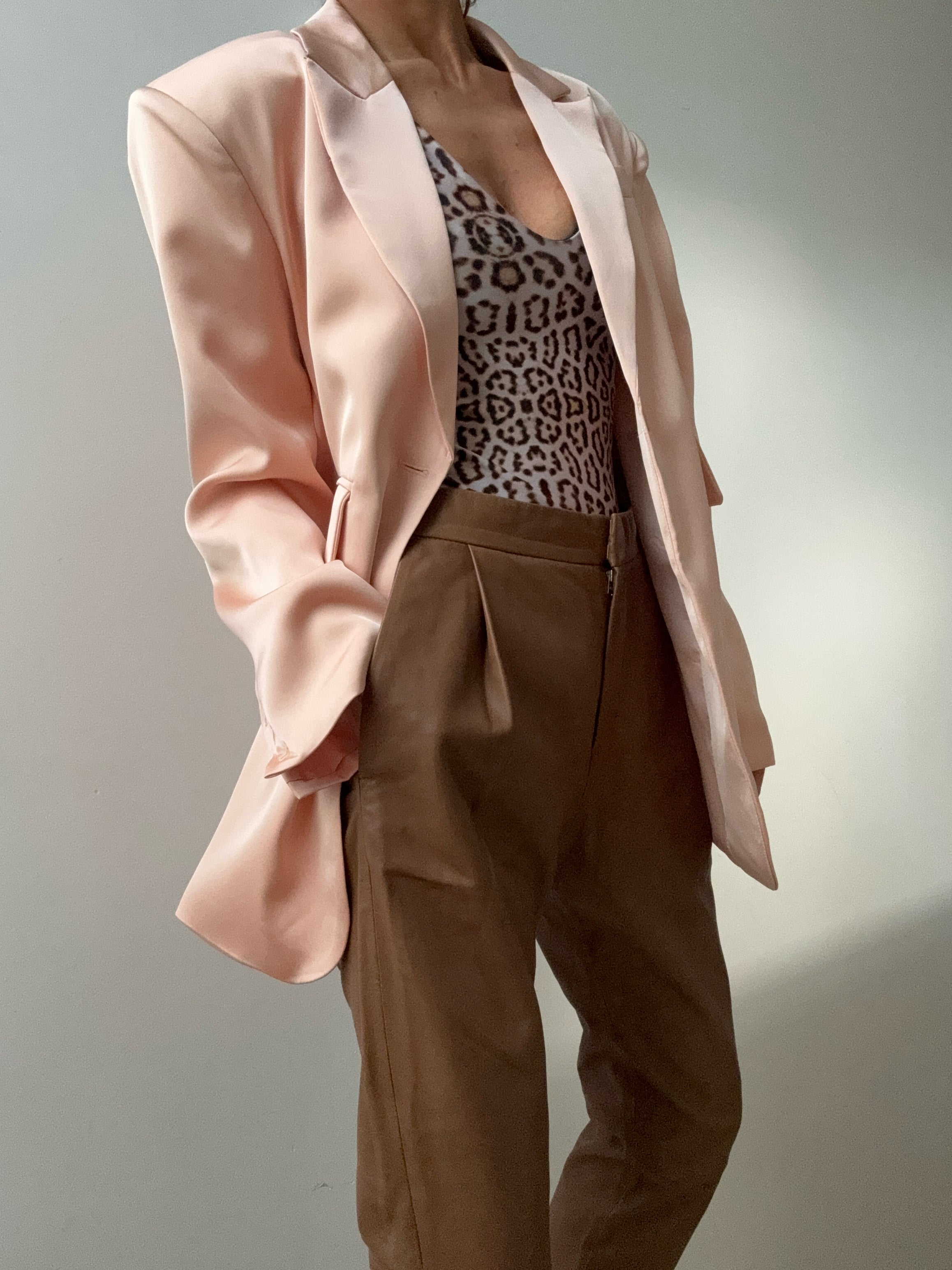 Satin Blazer Peach | Jackets