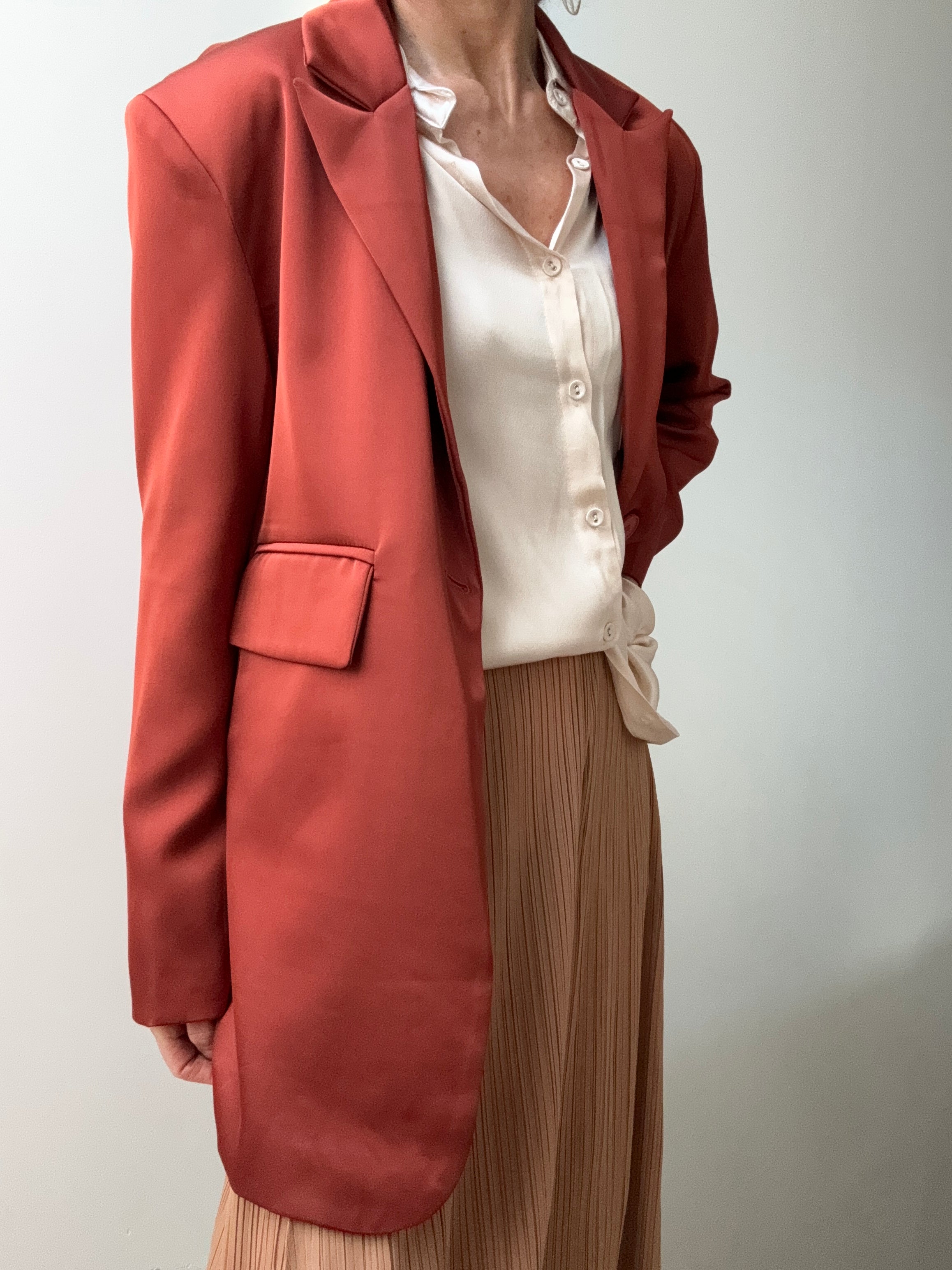 Future Nomads Jackets Satin Blazer Rust