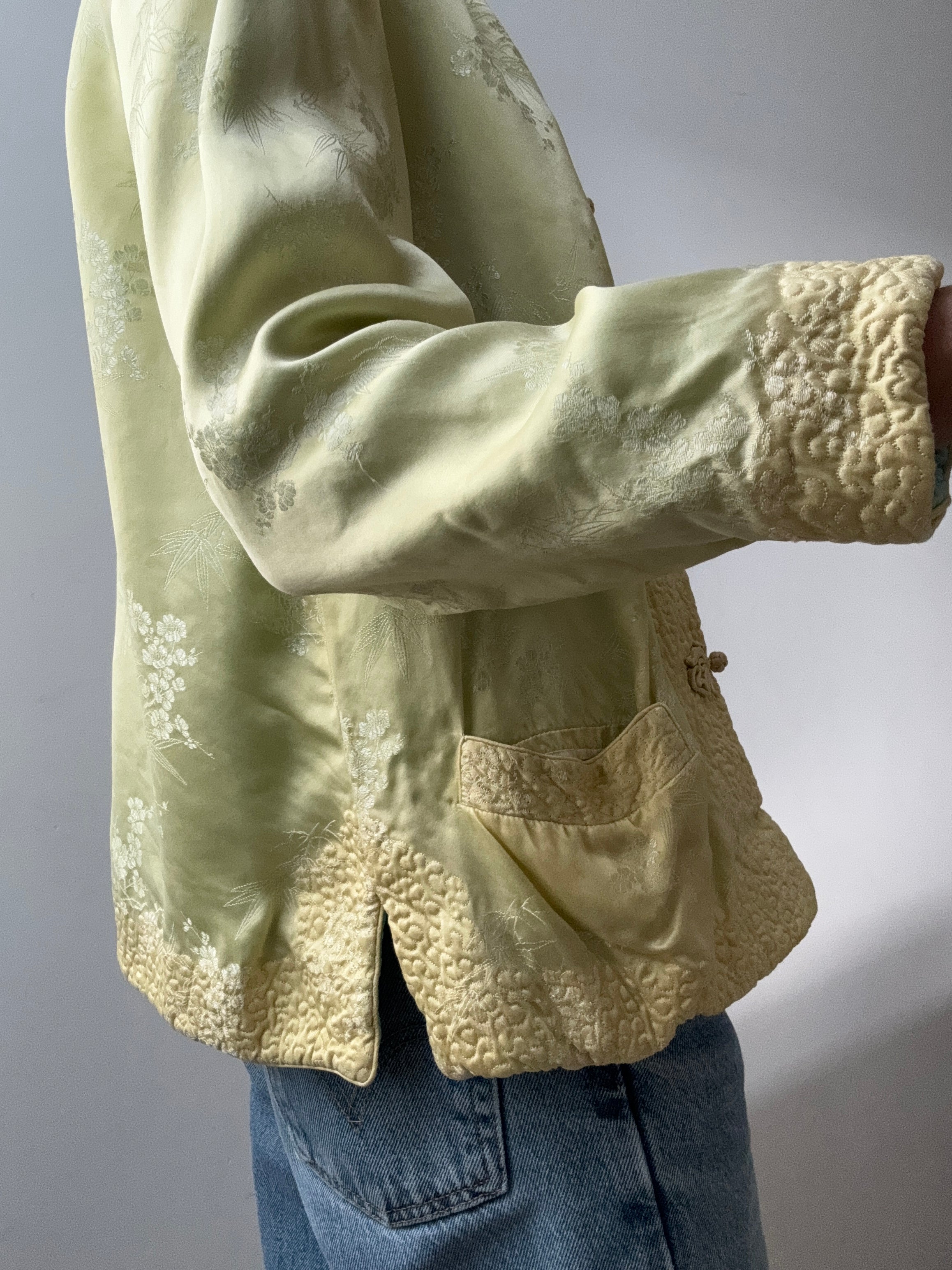 Reversible Silk Satin Jacket Gold | Jackets