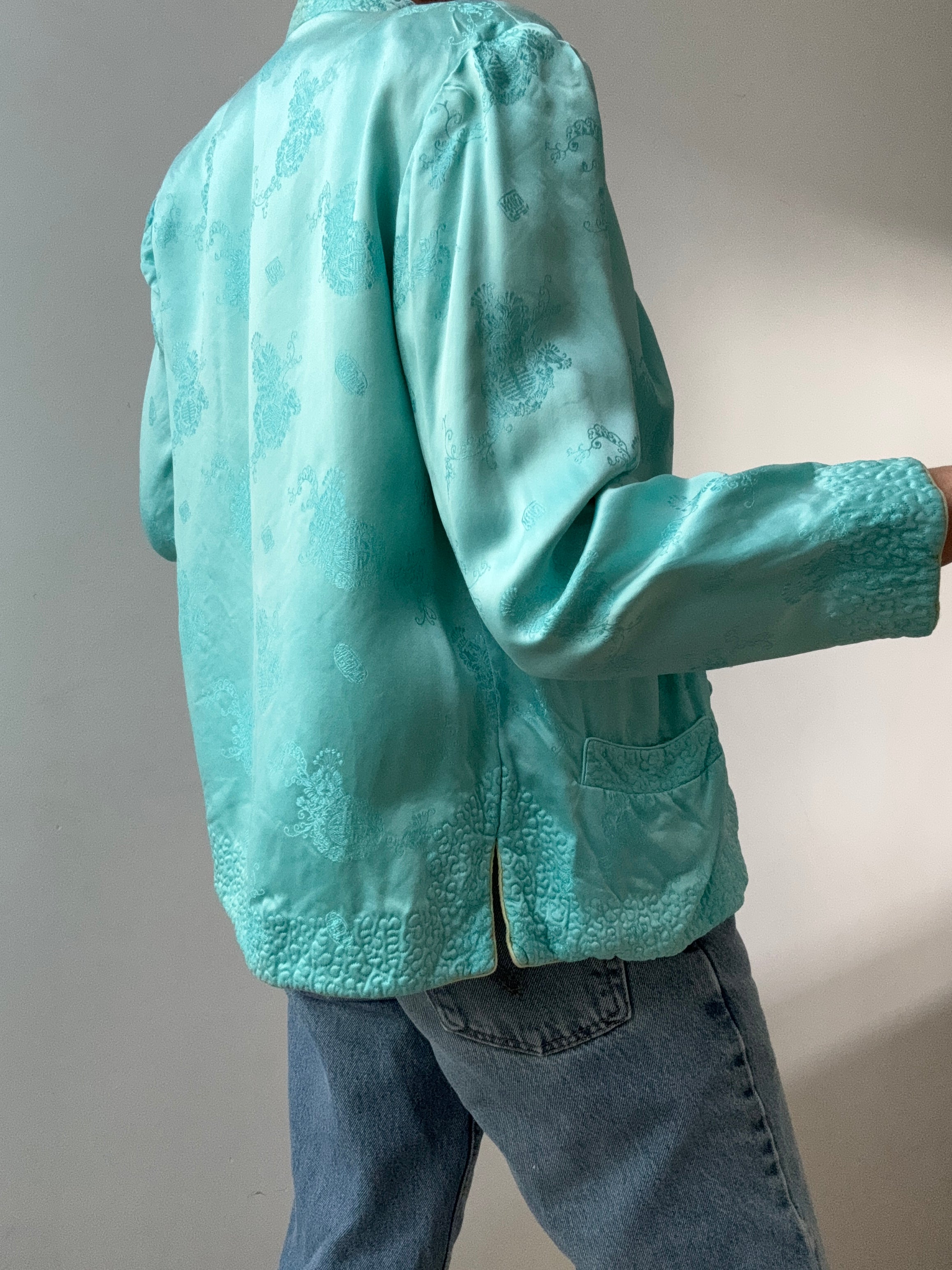 Reversible Silk Satin Jacket Gold | Jackets