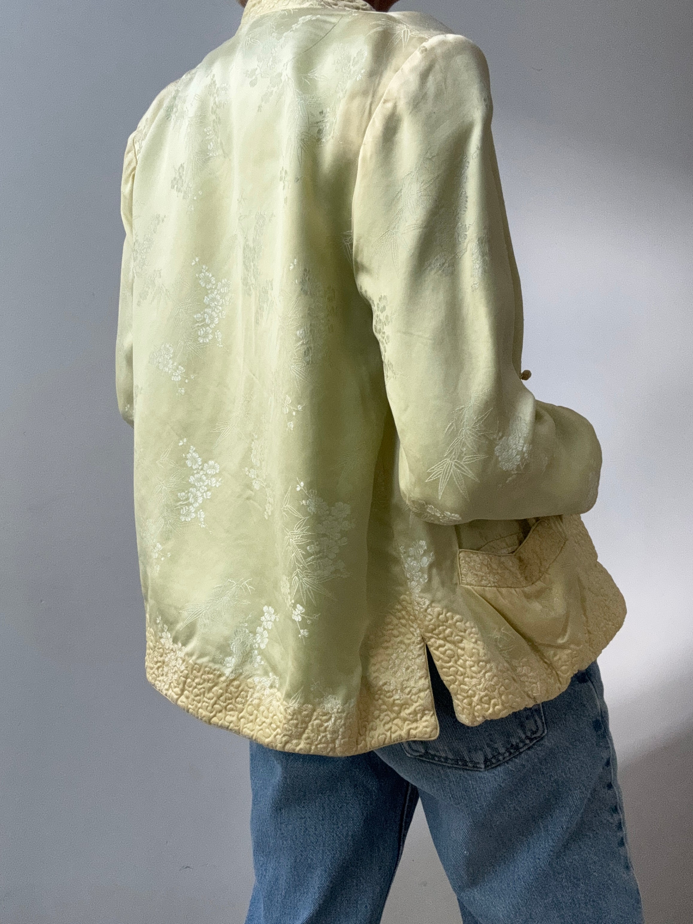 Reversible Silk Satin Jacket Gold | Jackets