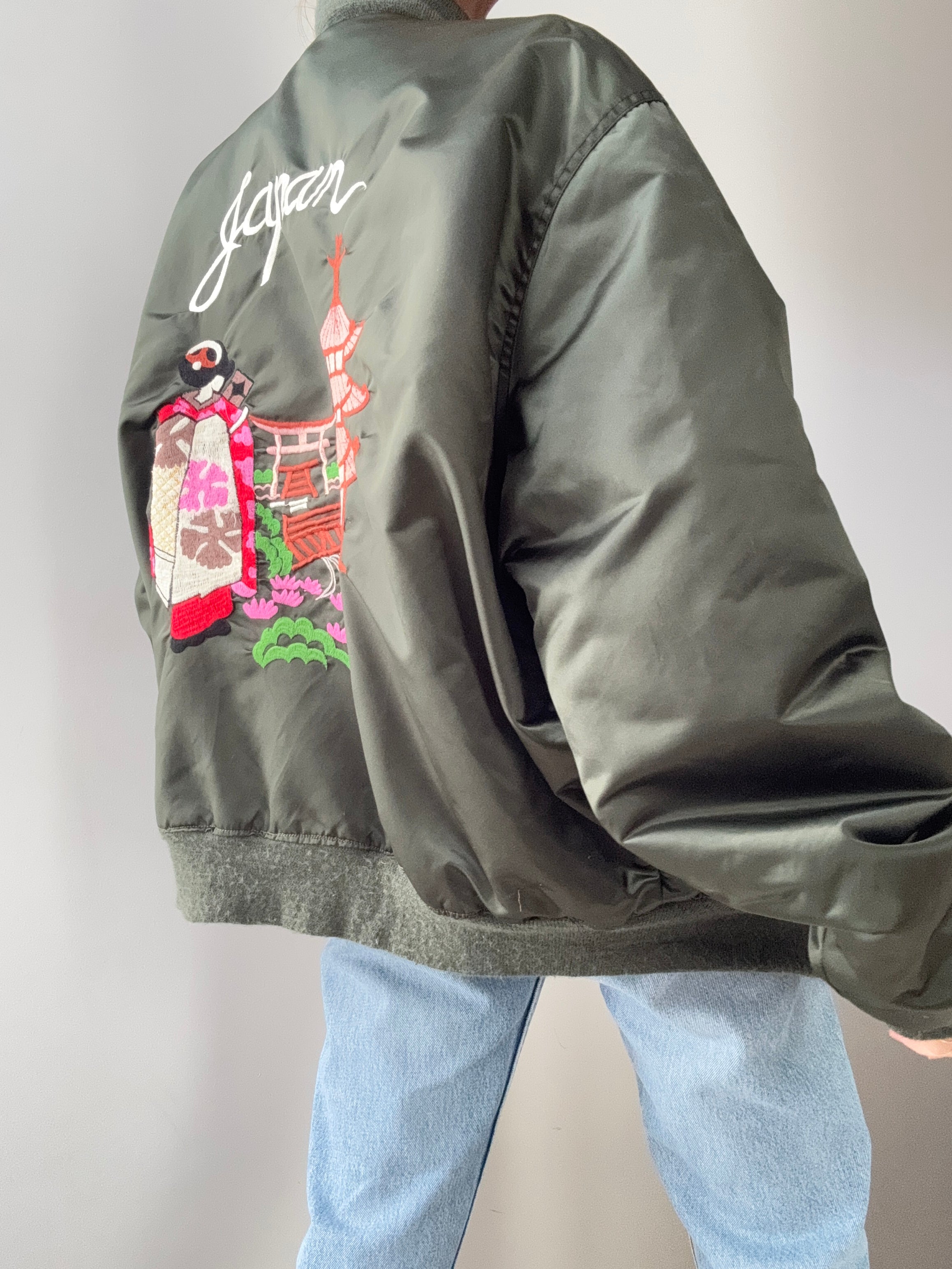 Army Green Bomber Jacket Japan | Jackets