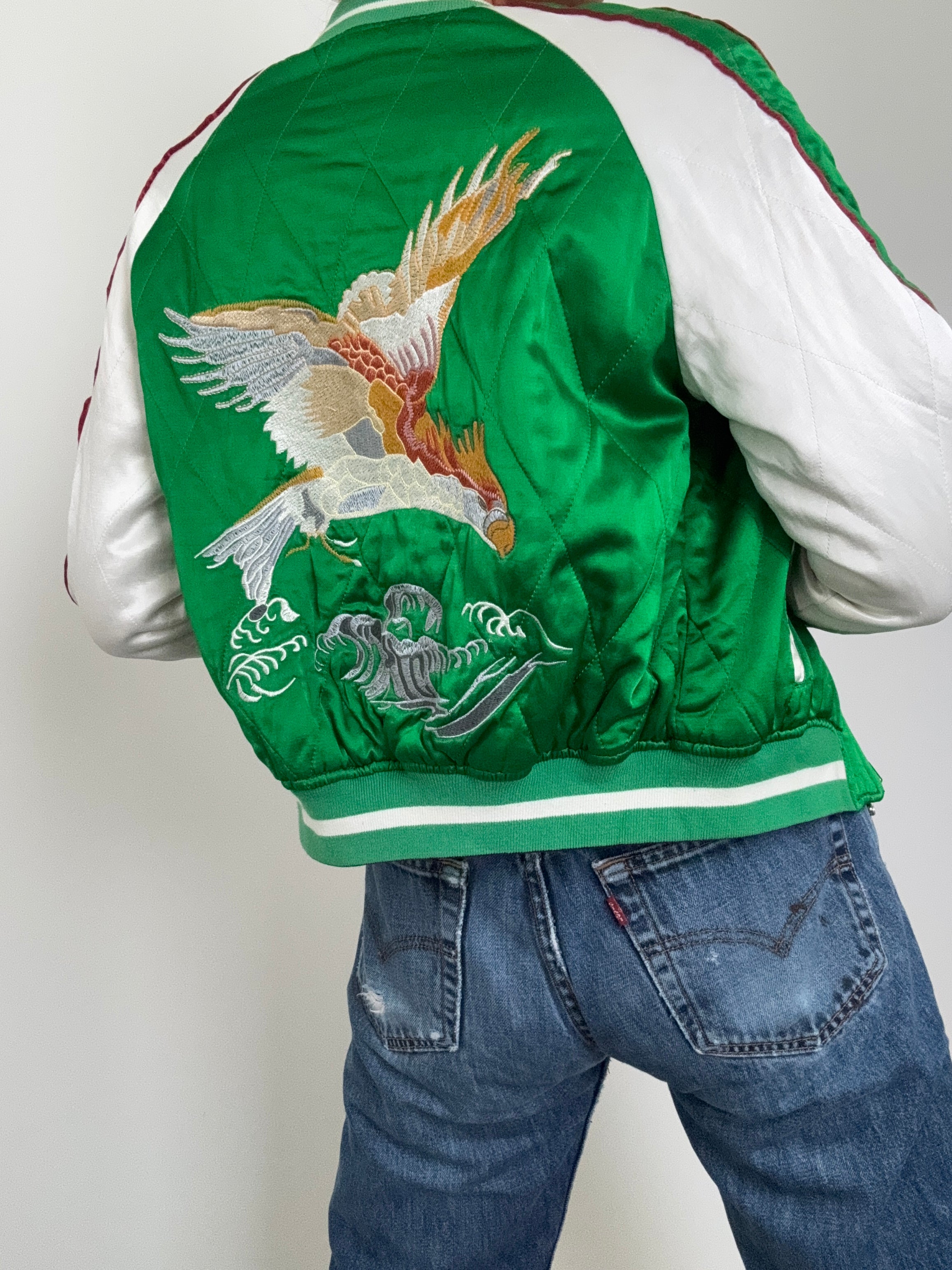 Eagle Green Reversible Bomber | Jackets