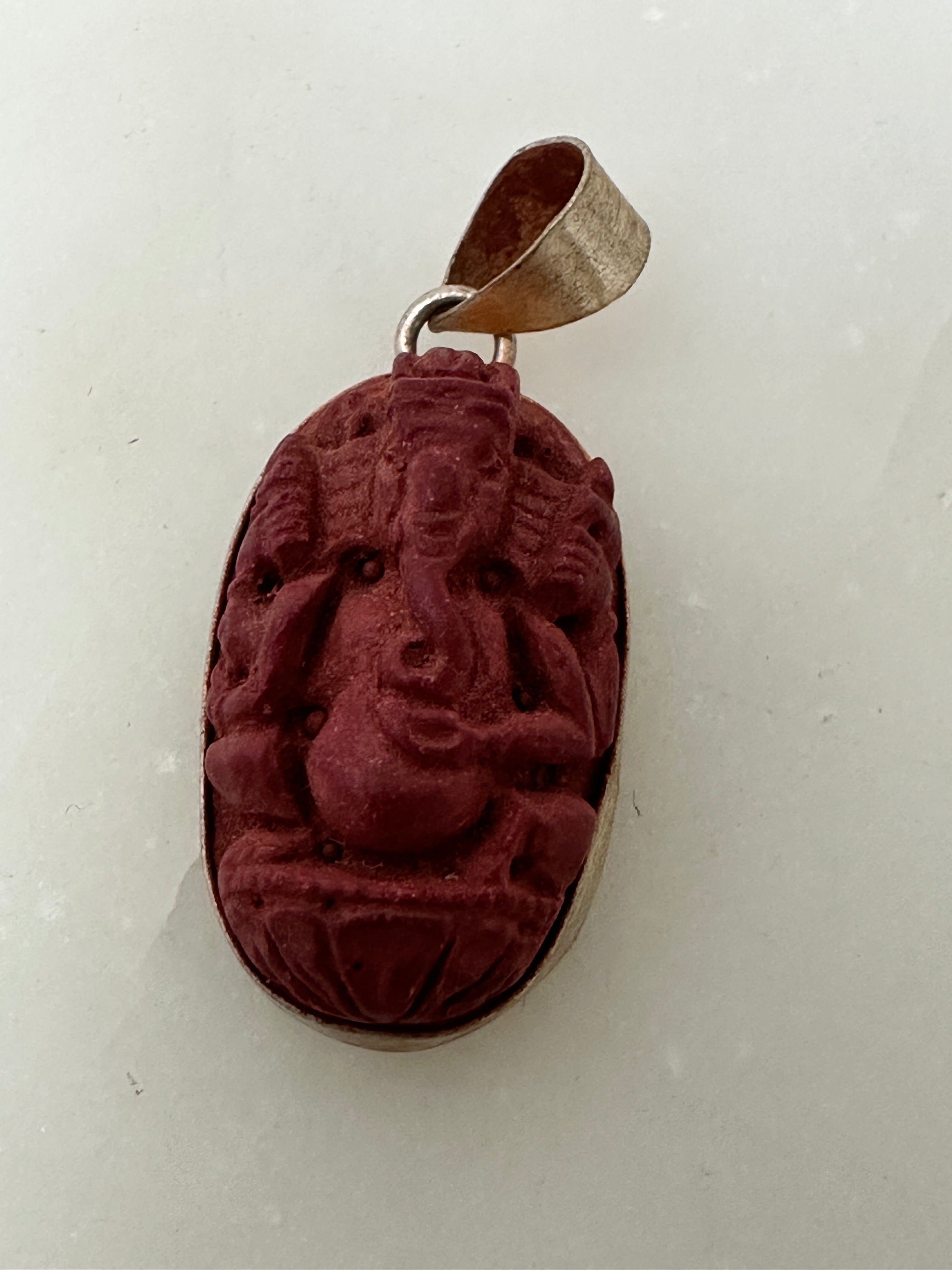 Future Nomads Jewellery Red Ganesh Pendant