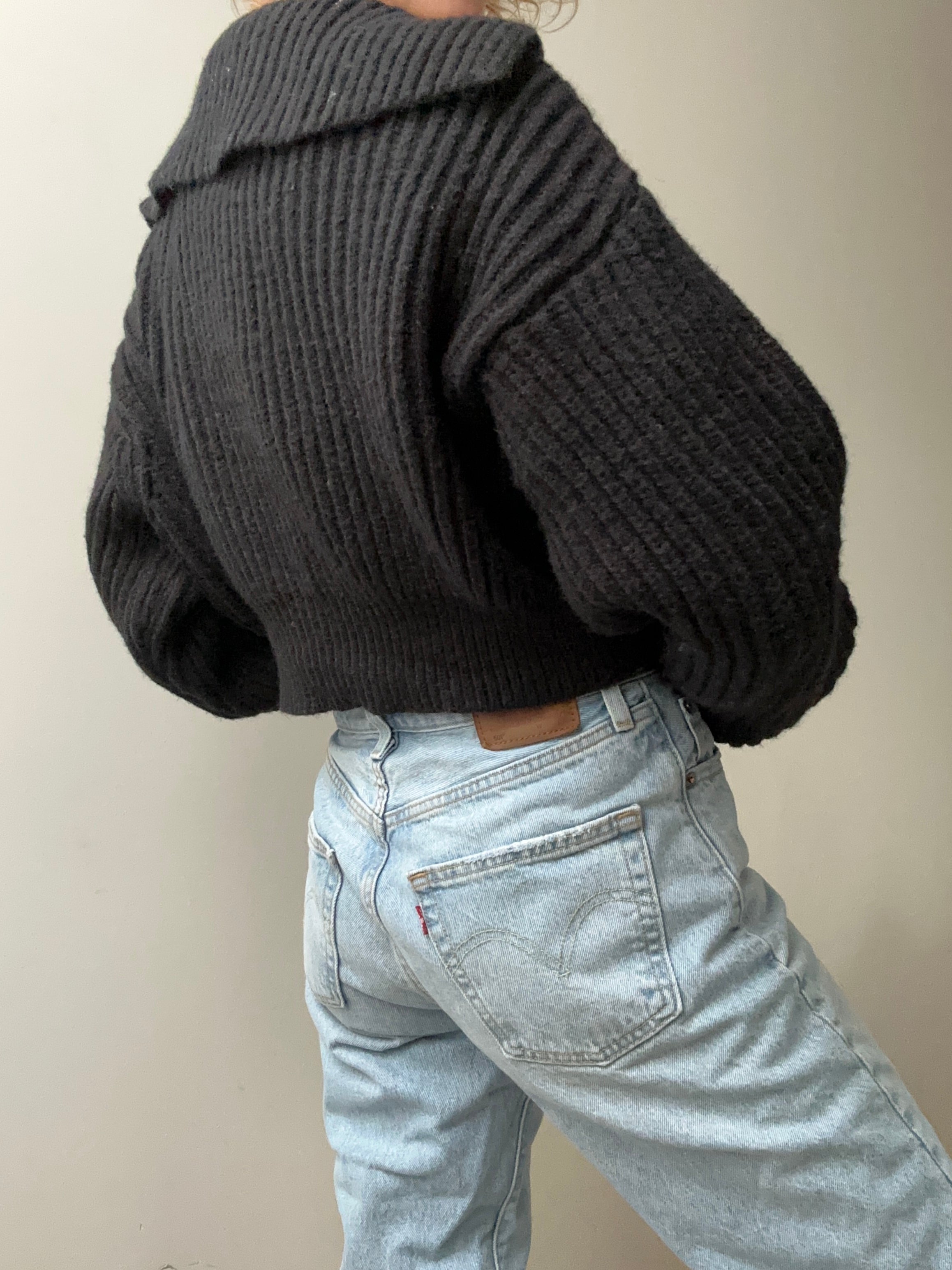 Cropped clearance fisherman sweater