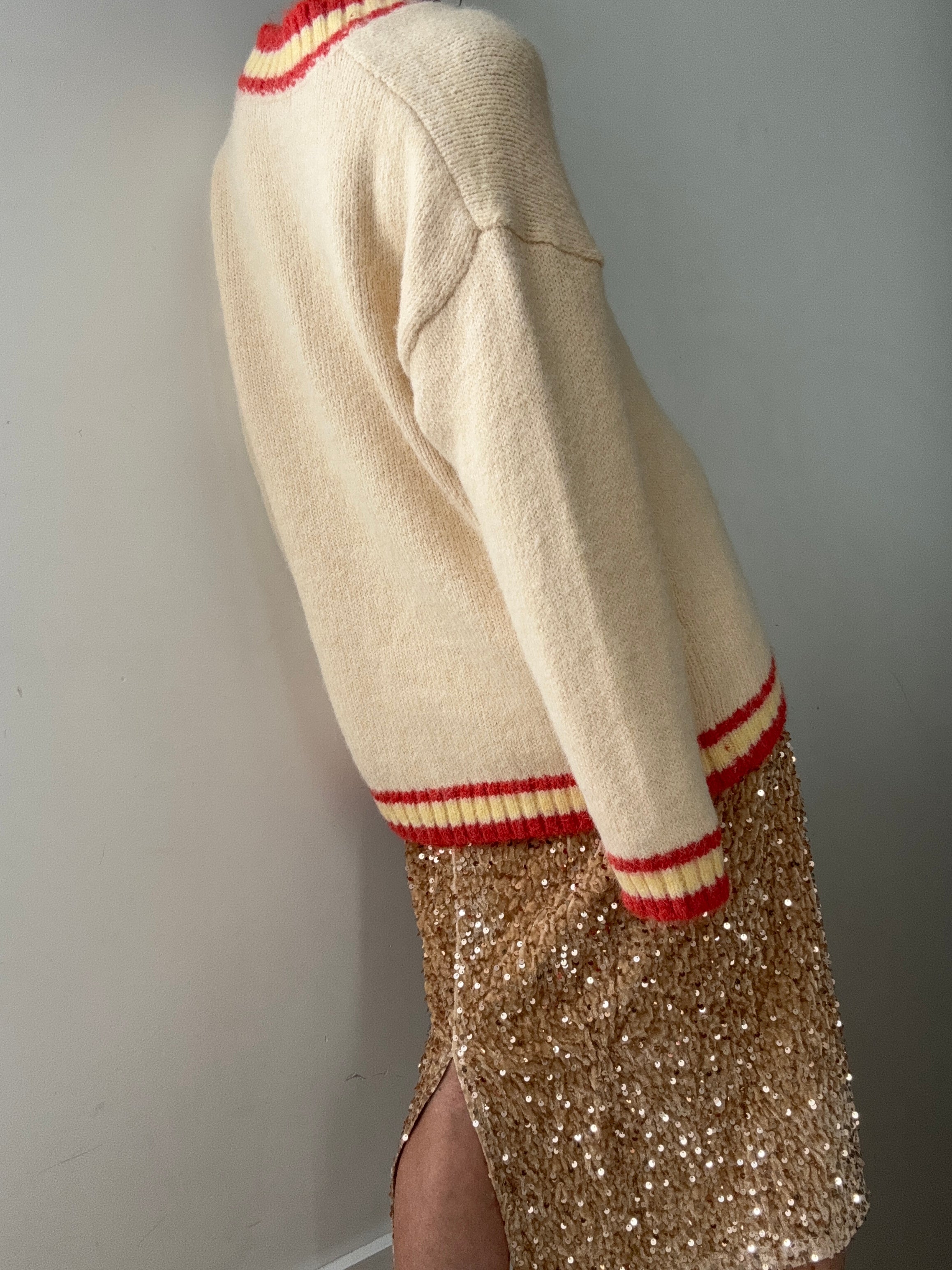 V Neck College Jumper | Jumpers