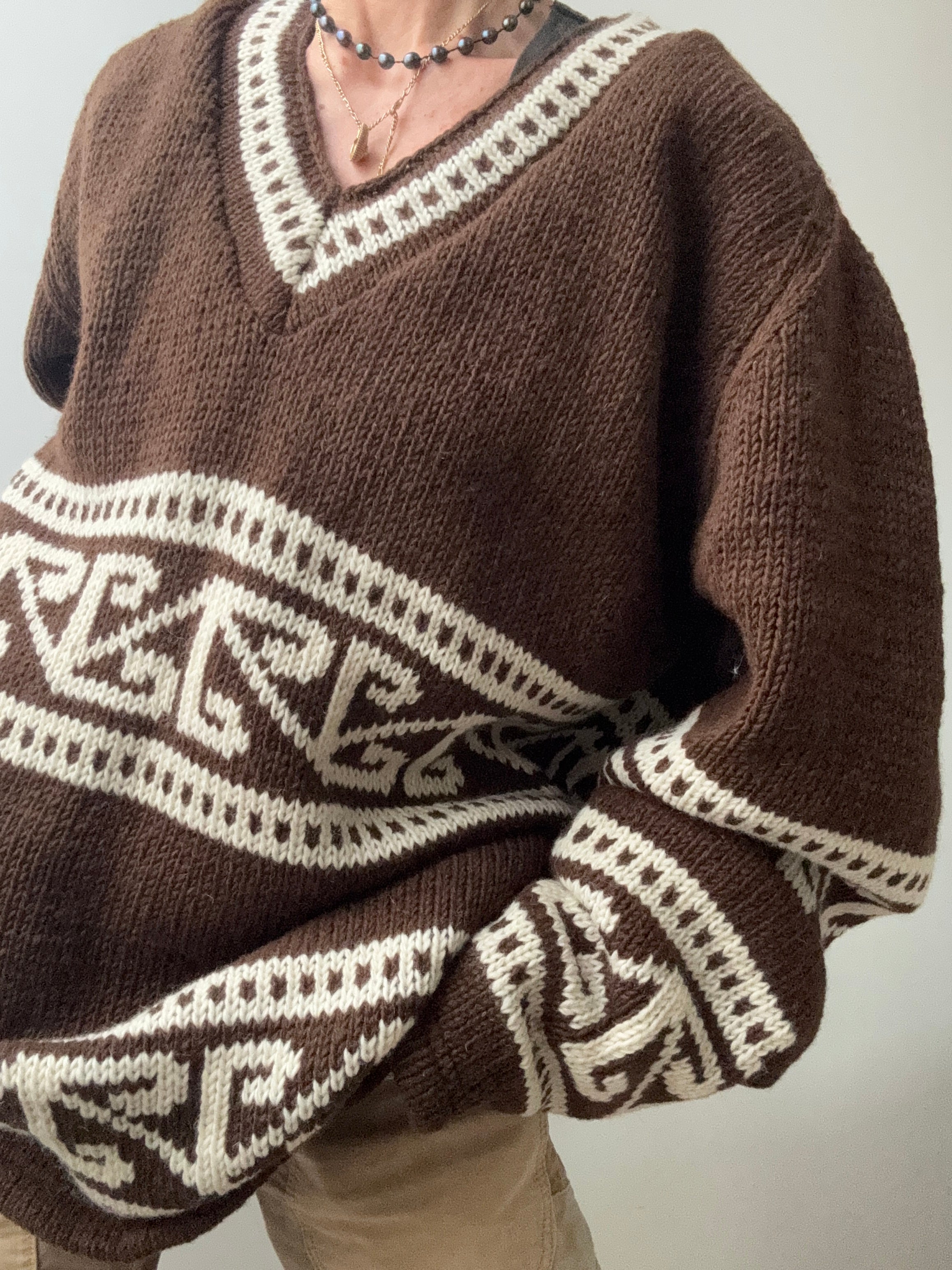 Motif Handnknit Jumper | Jumpers