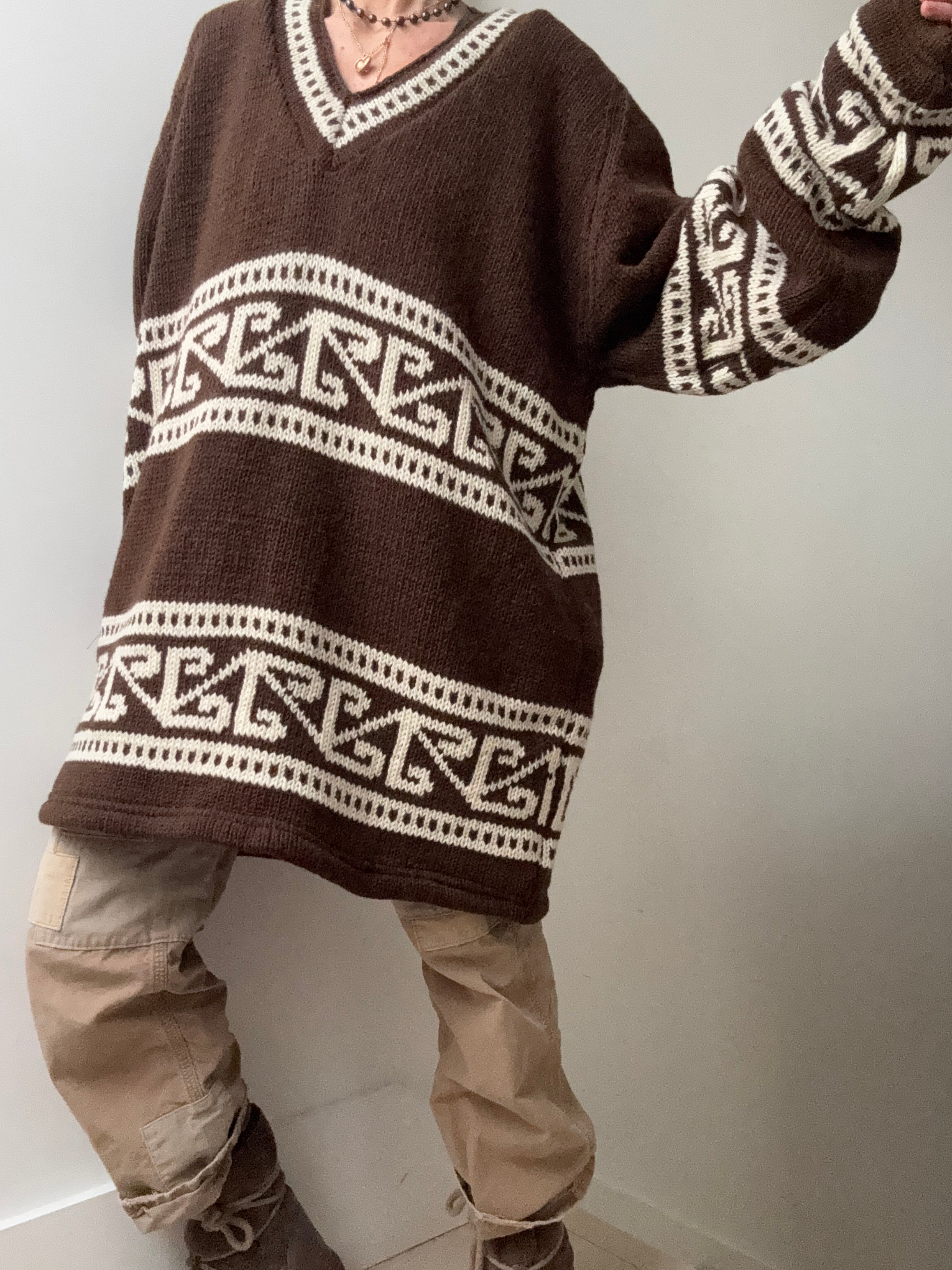 Motif Handnknit Jumper | Jumpers