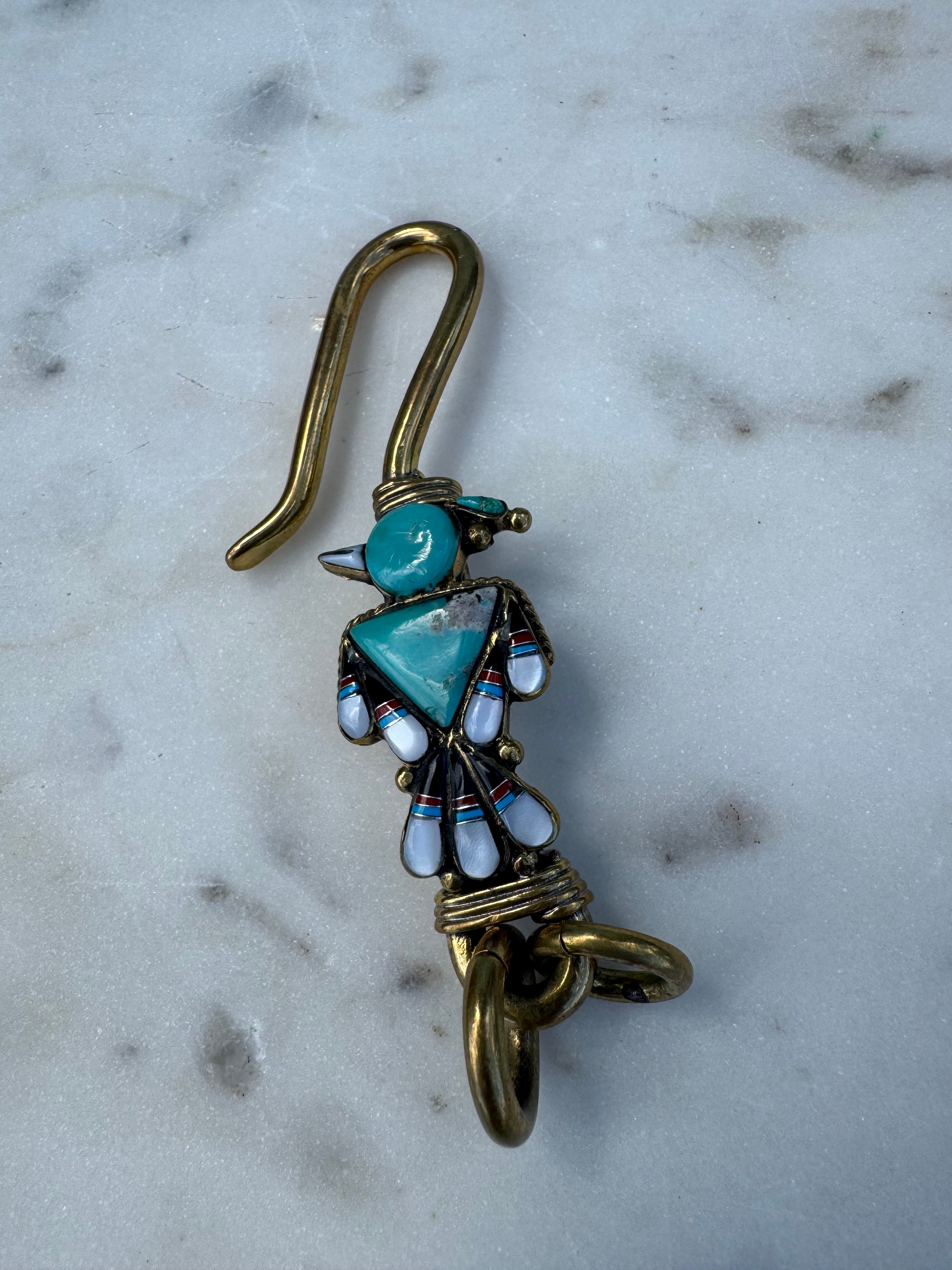 Future Nomads Key Rings Key Ring Turquoise Bird Hook