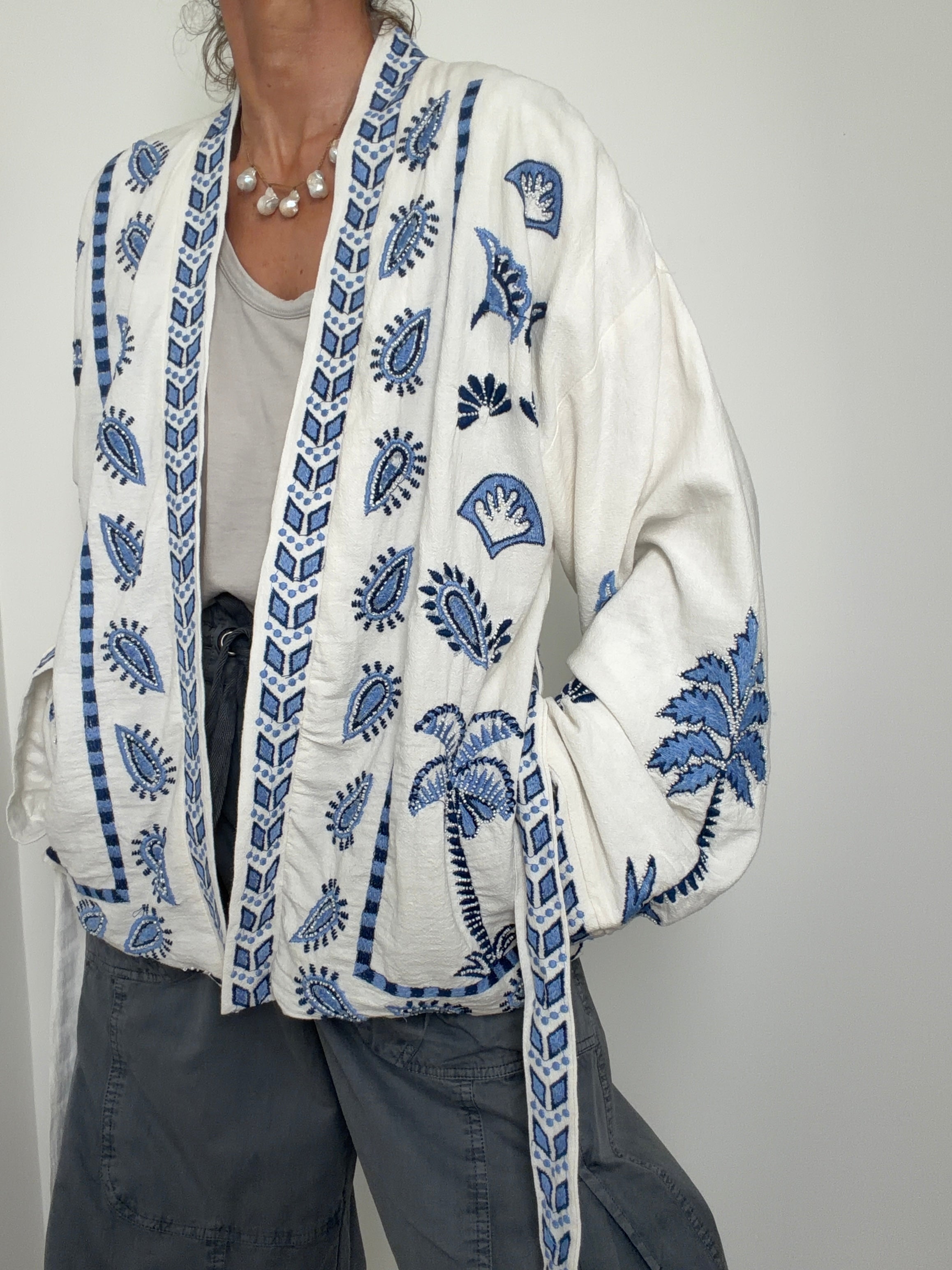 Azure Palms Kimono