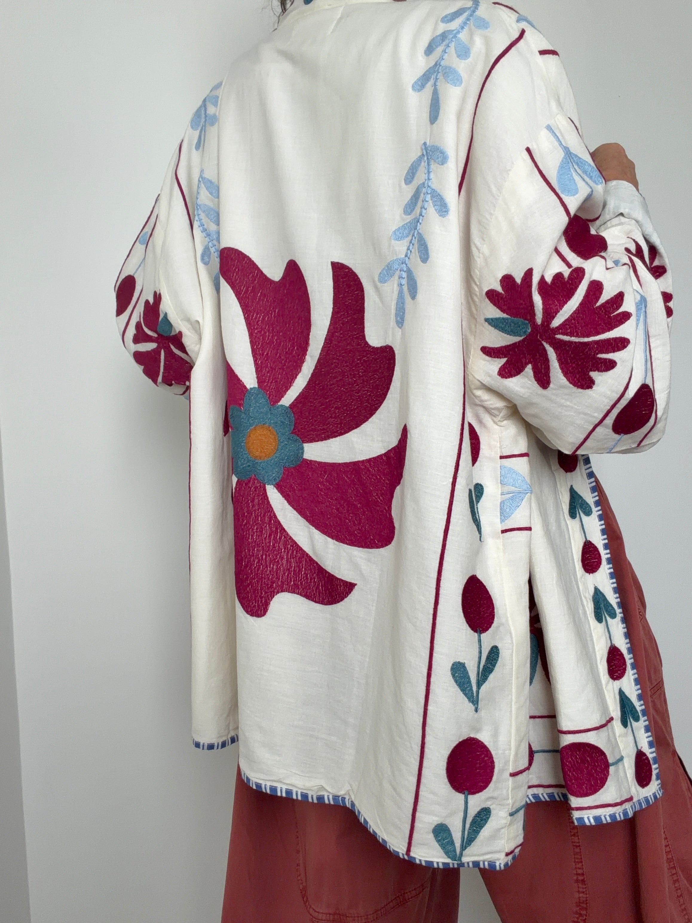 Future Nomads Kimonos one size Fuchsia Folk Kimono Jacket