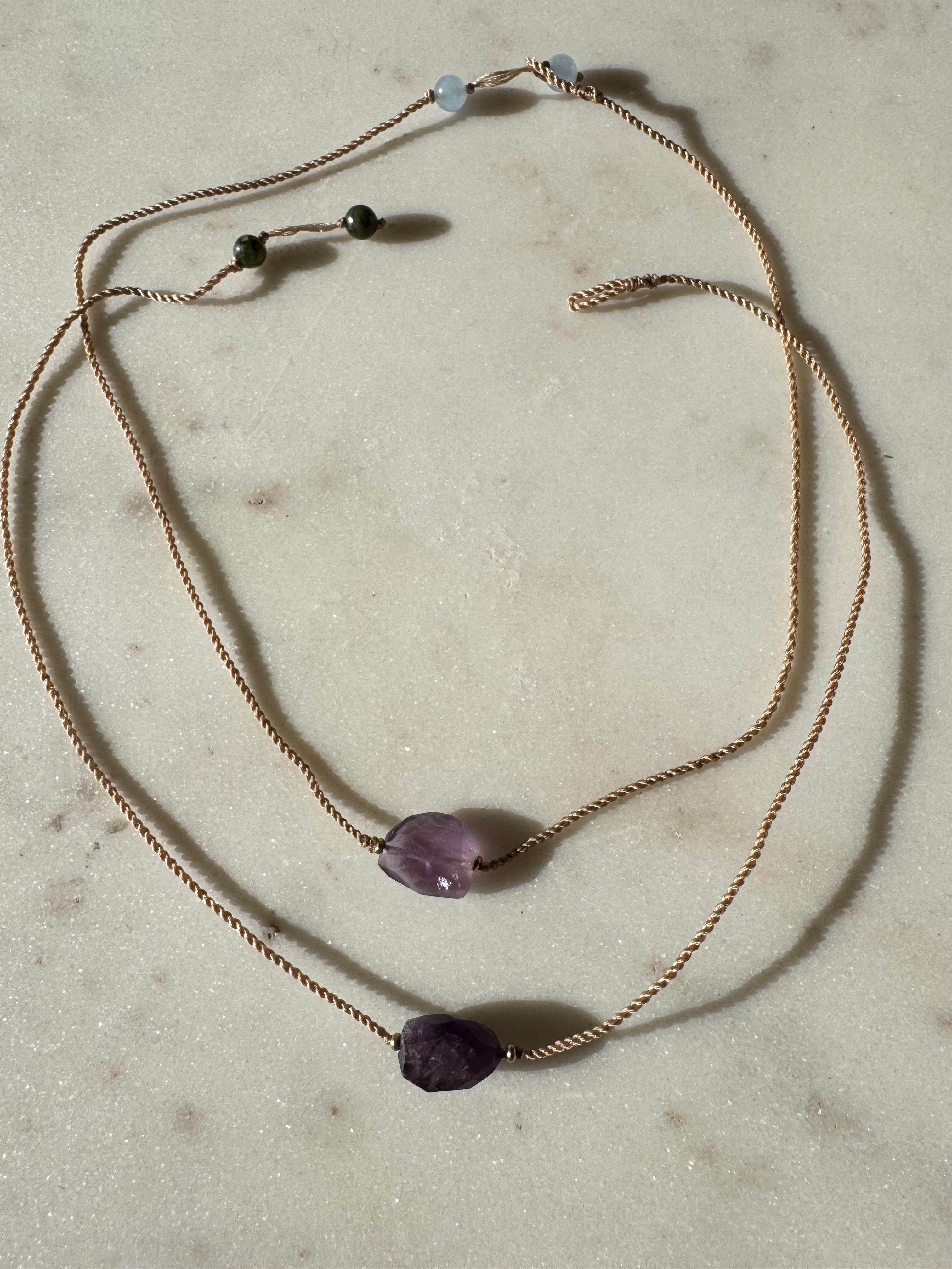 Future Nomads Necklaces 21cm String Amethyst Choker