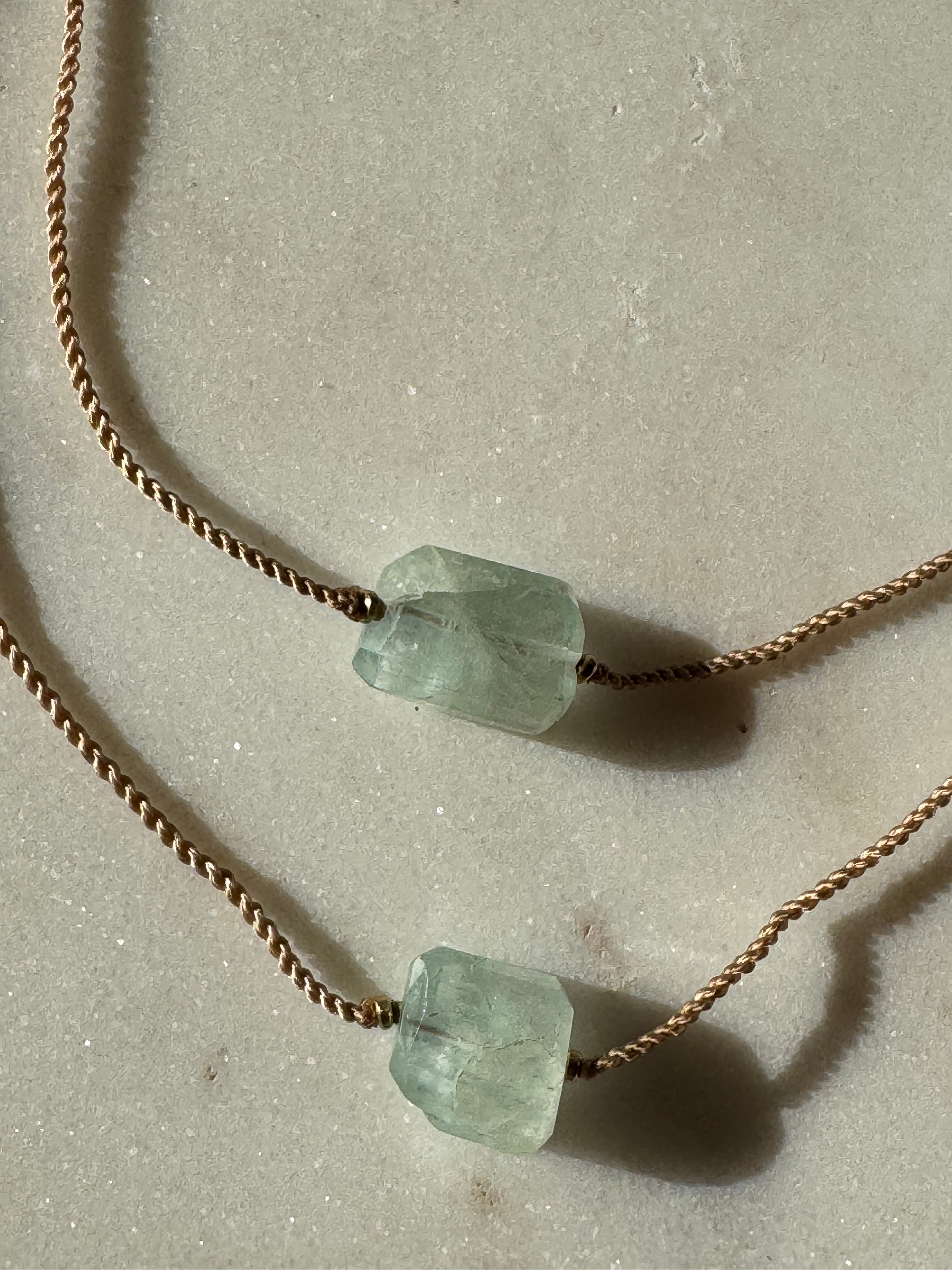 Future Nomads Necklaces 21cm String Aquamarine Choker