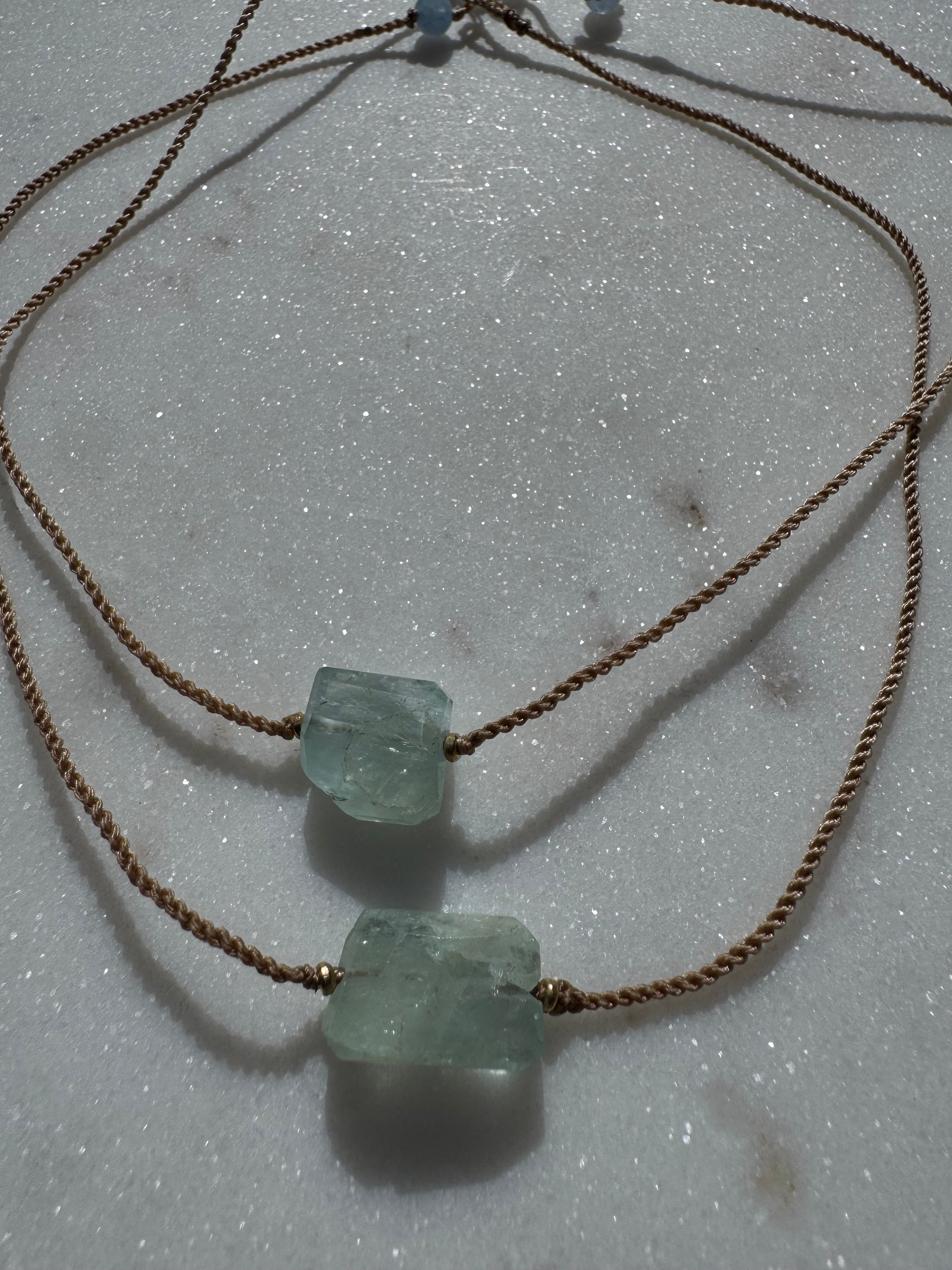 Future Nomads Necklaces 21cm String Aquamarine Choker