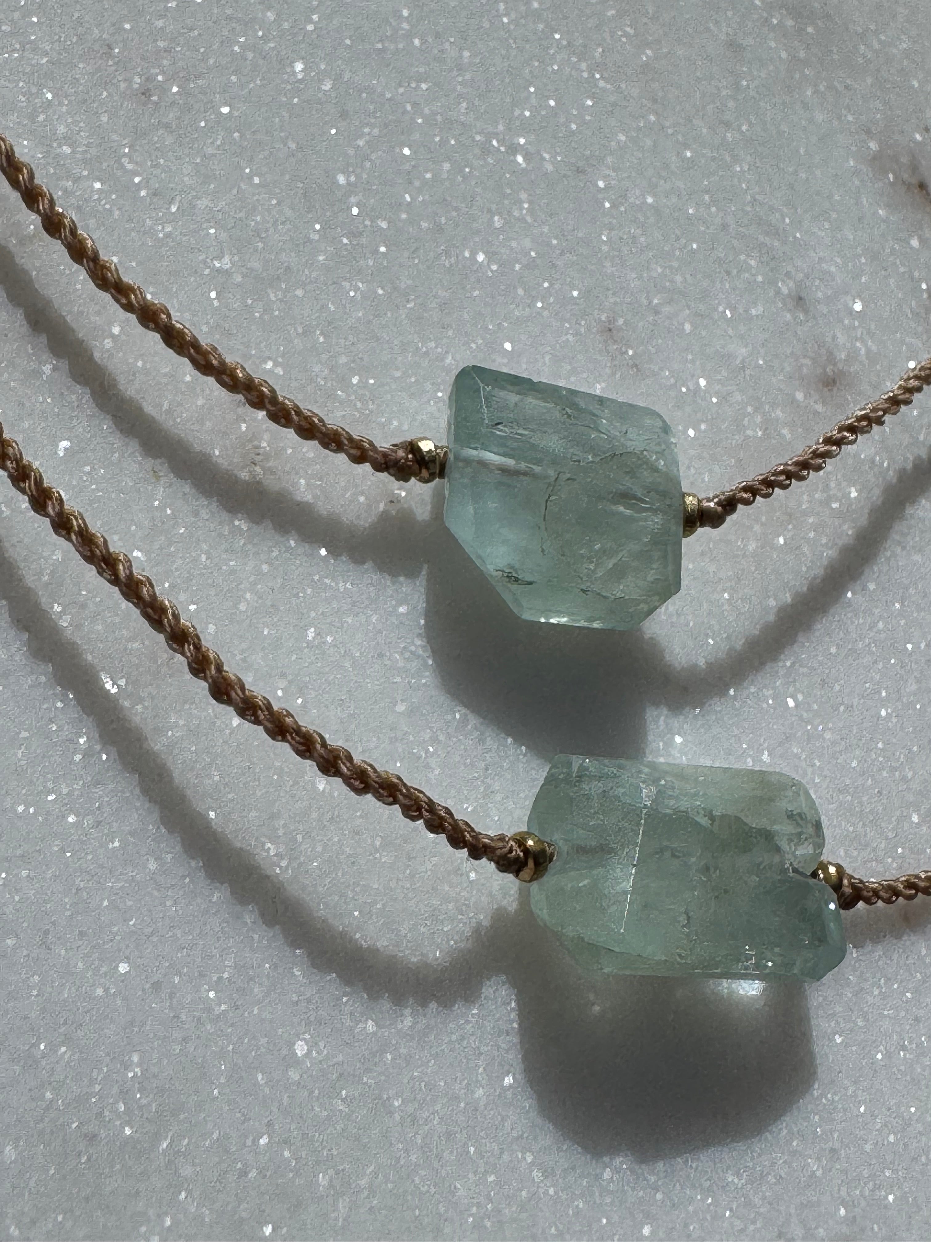 Future Nomads Necklaces 21cm String Aquamarine Choker