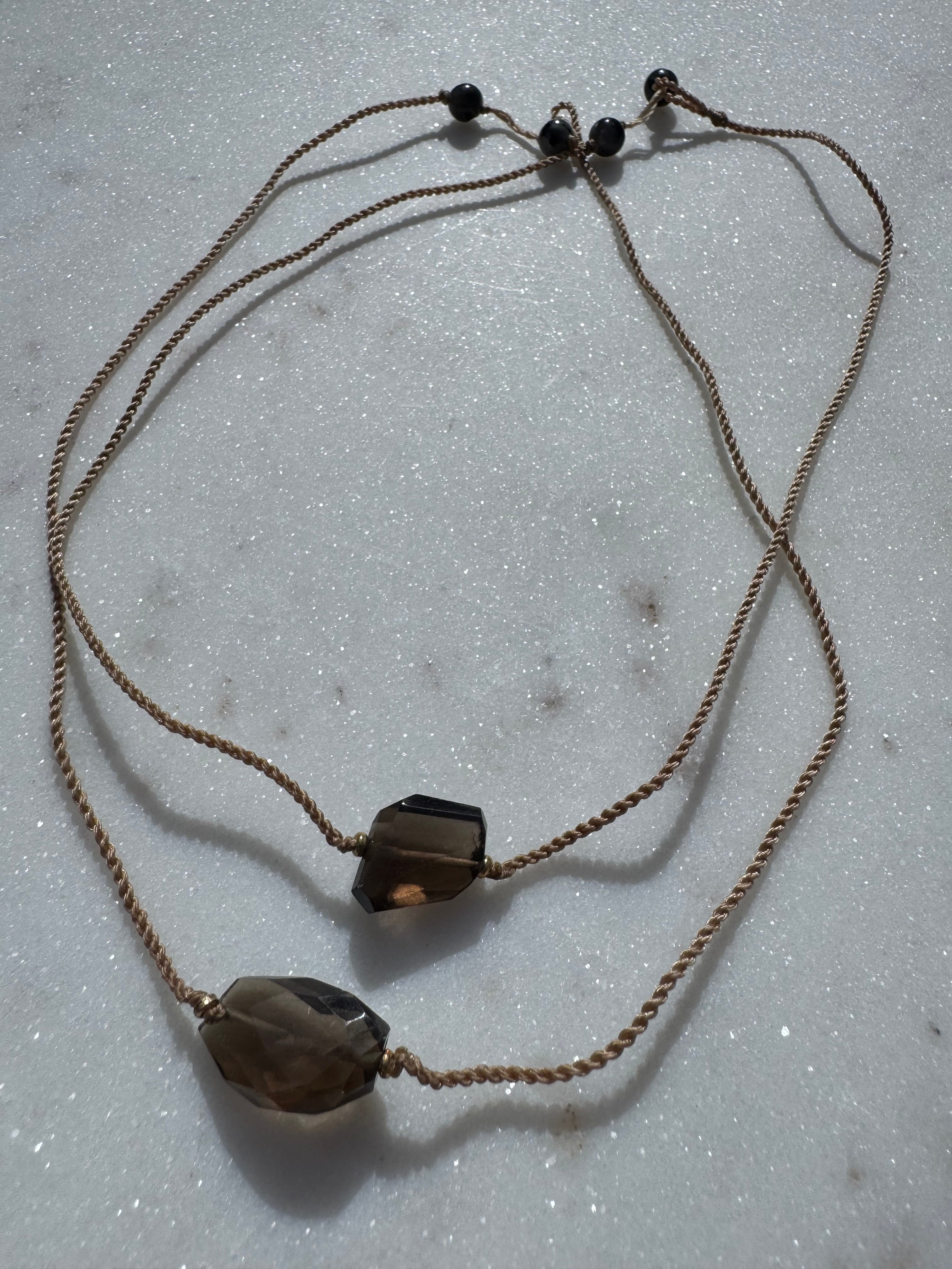Future Nomads Necklaces 21cm String Smokey Quartz Choker