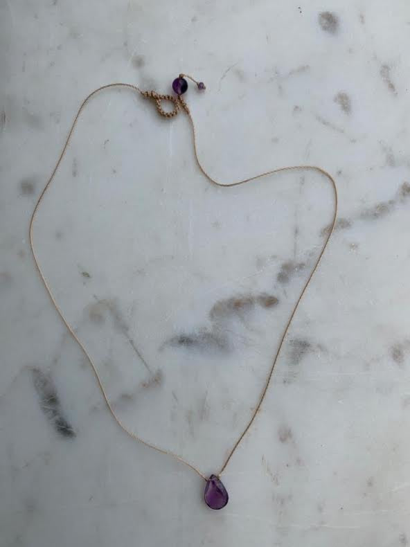 Future Nomads Necklaces Amethyst Drop Necklace
