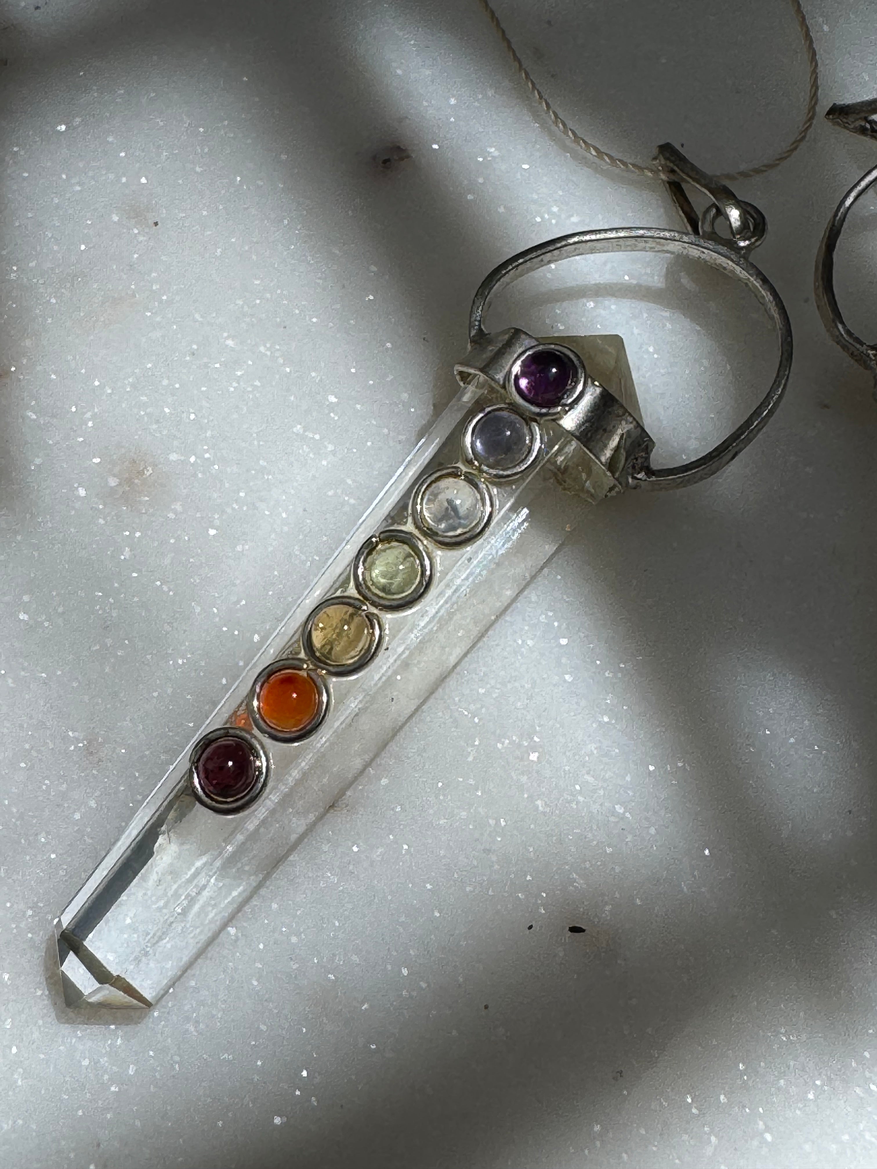 Crystal Chakra Drop Necklace | Necklaces