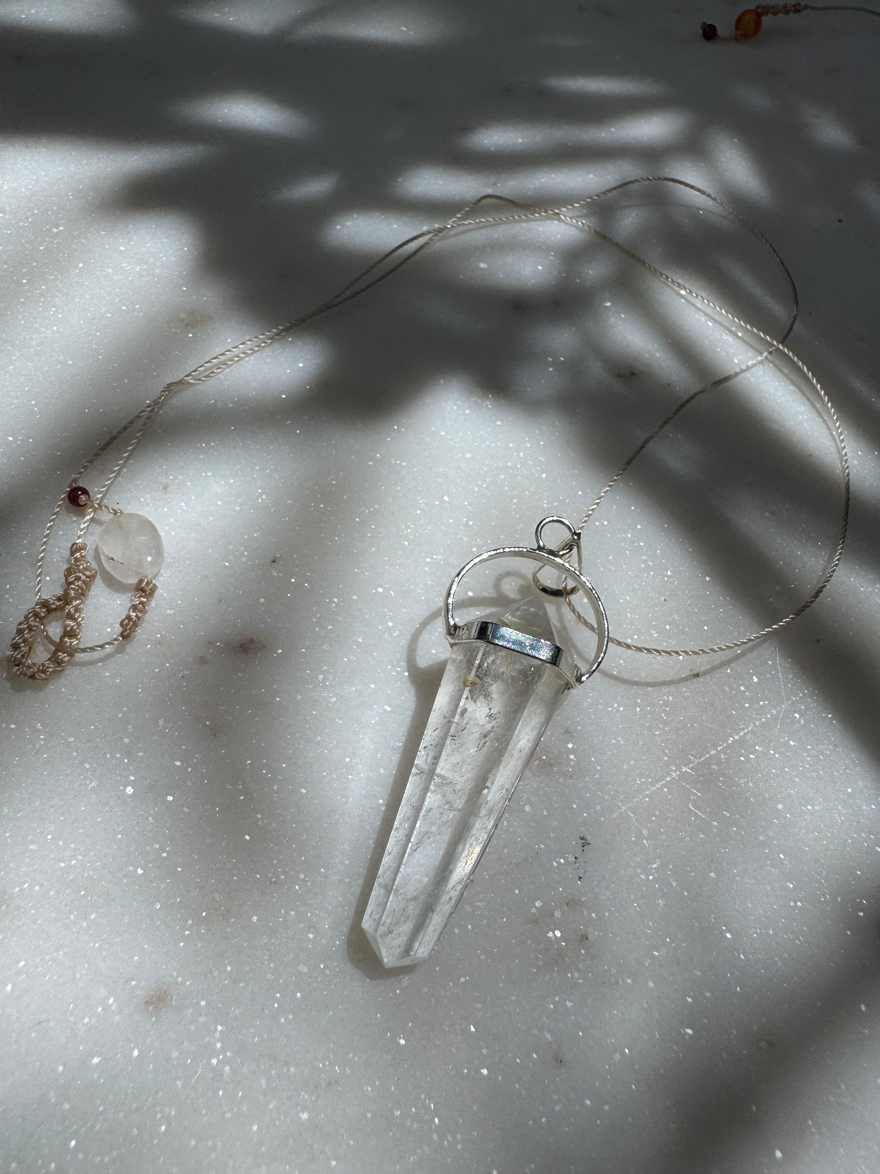 Crystal Quartz Pendulum Necklace | Necklaces