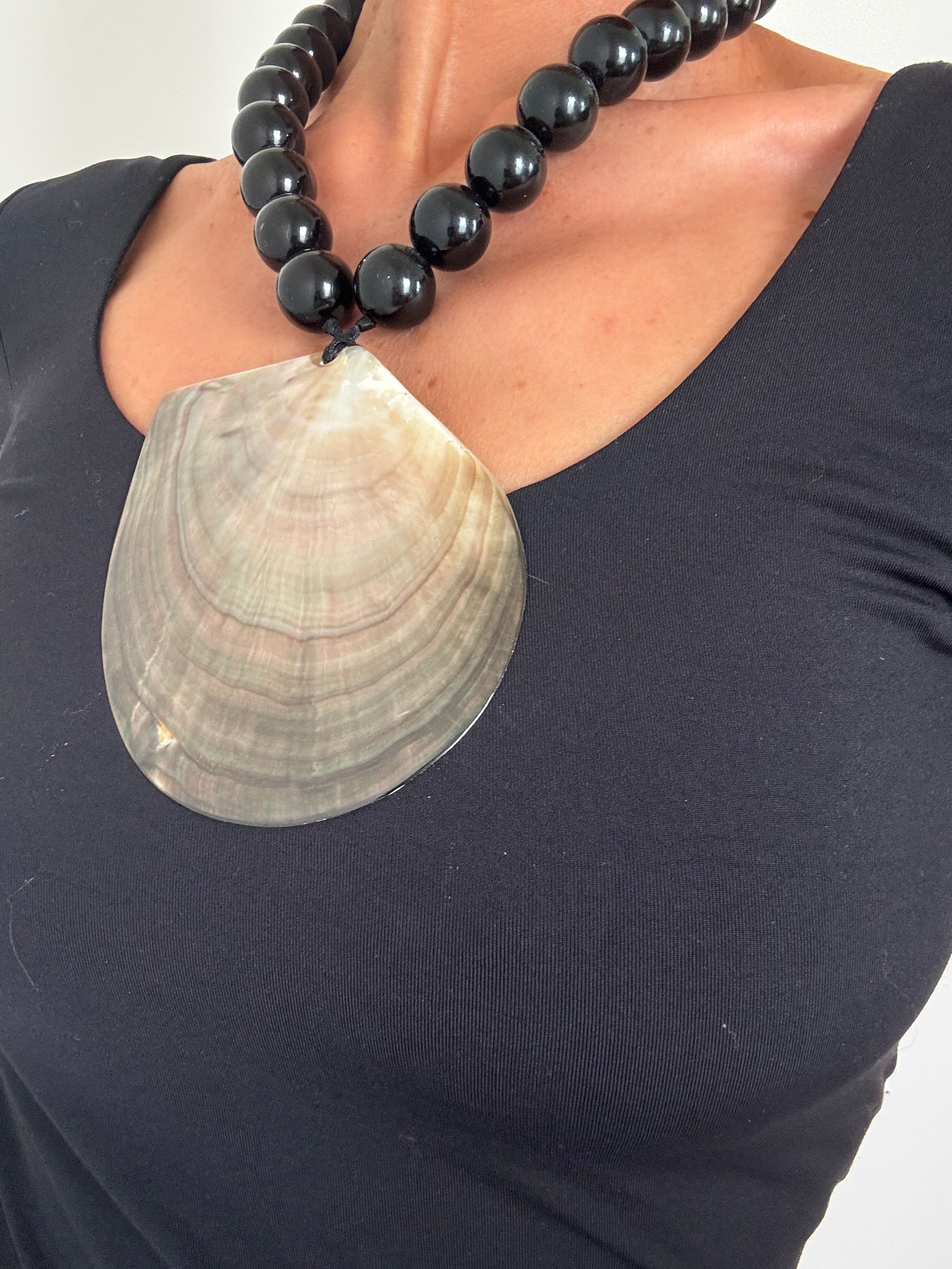 Mother Of Pearl Bead Necklace | Necklaces
