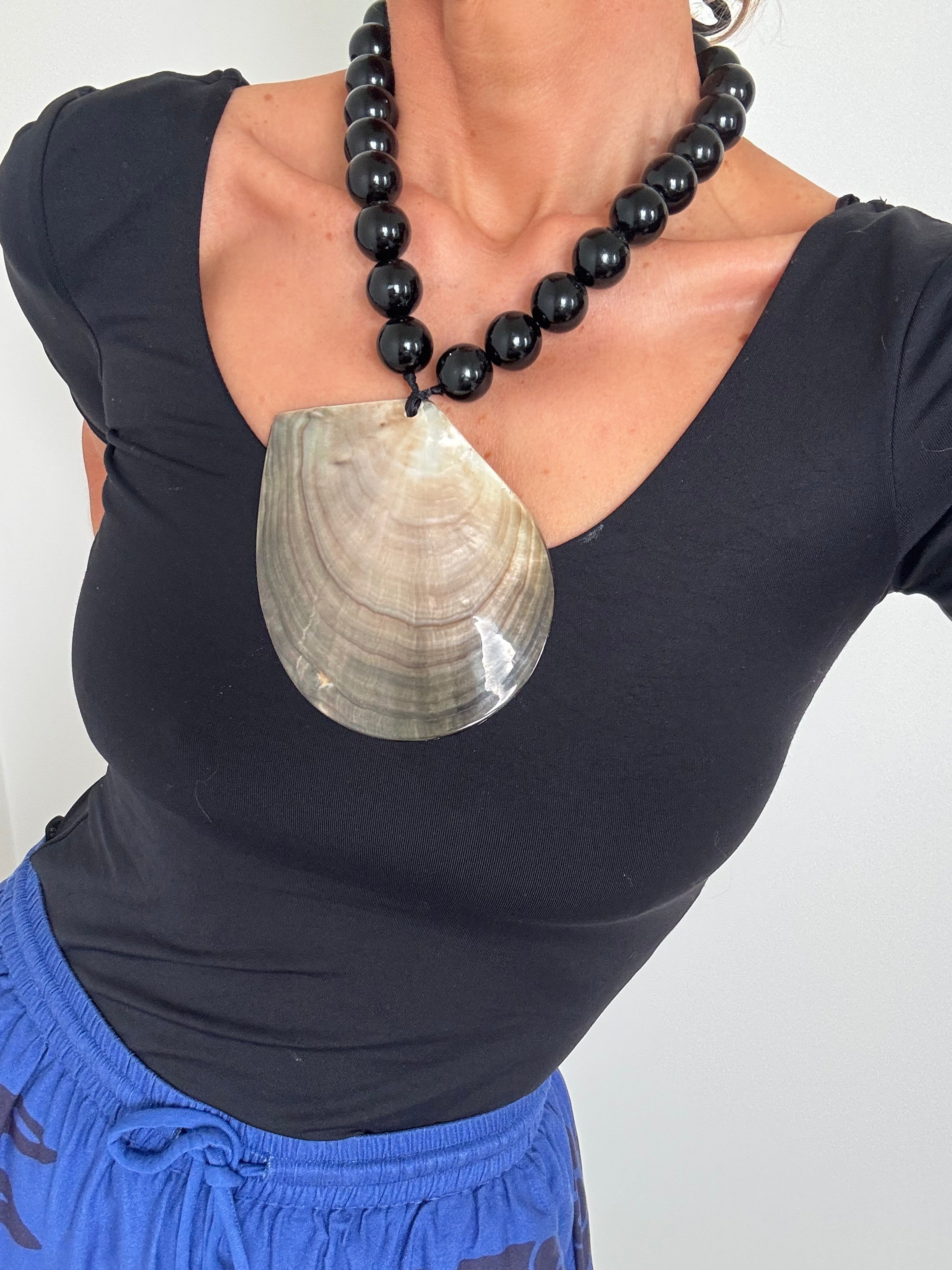 Mother Of Pearl Bead Necklace | Necklaces