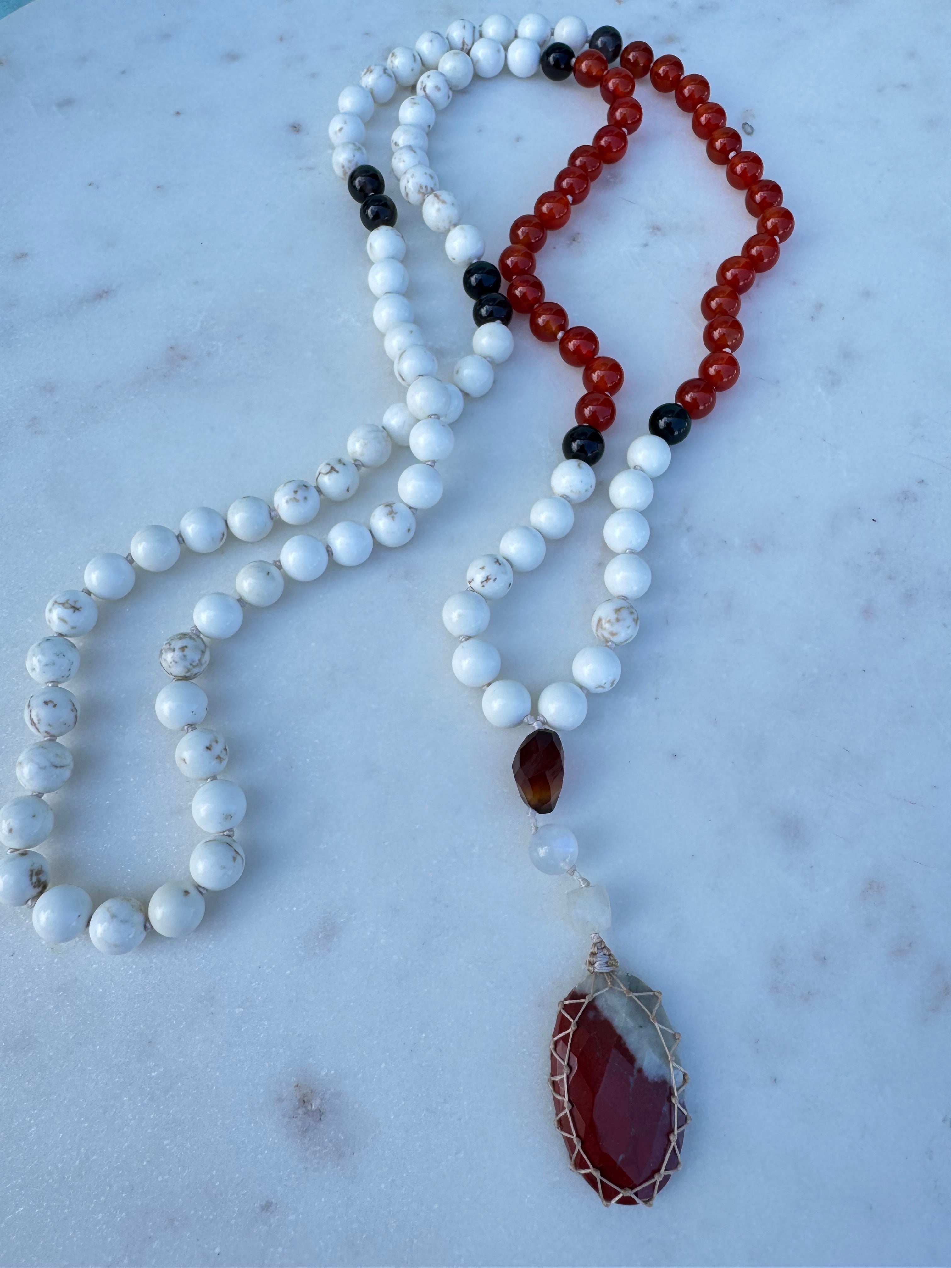 Future Nomads Necklaces One size Carnelian Copper & Howlite Mala 2