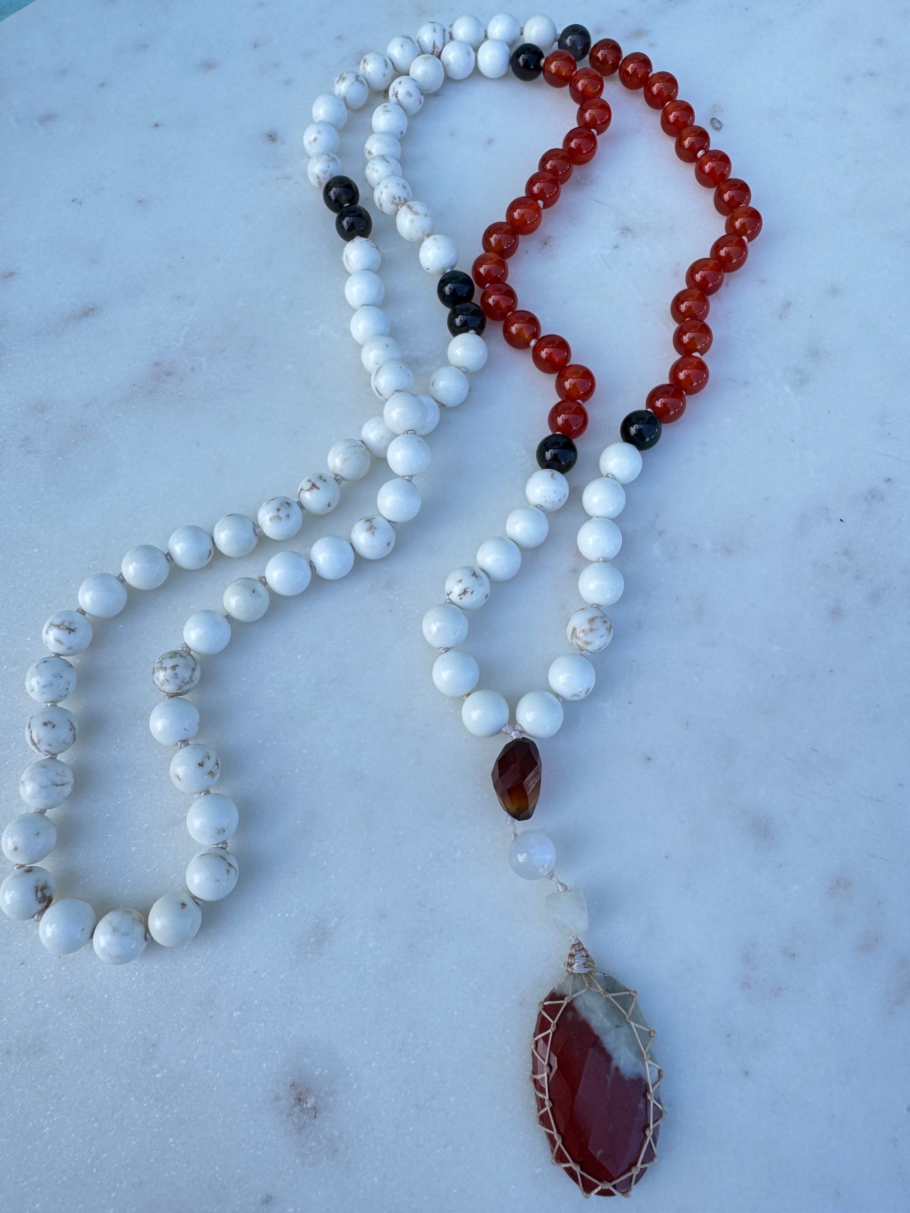 Future Nomads Necklaces One size Carnelian Copper & Howlite Mala 2