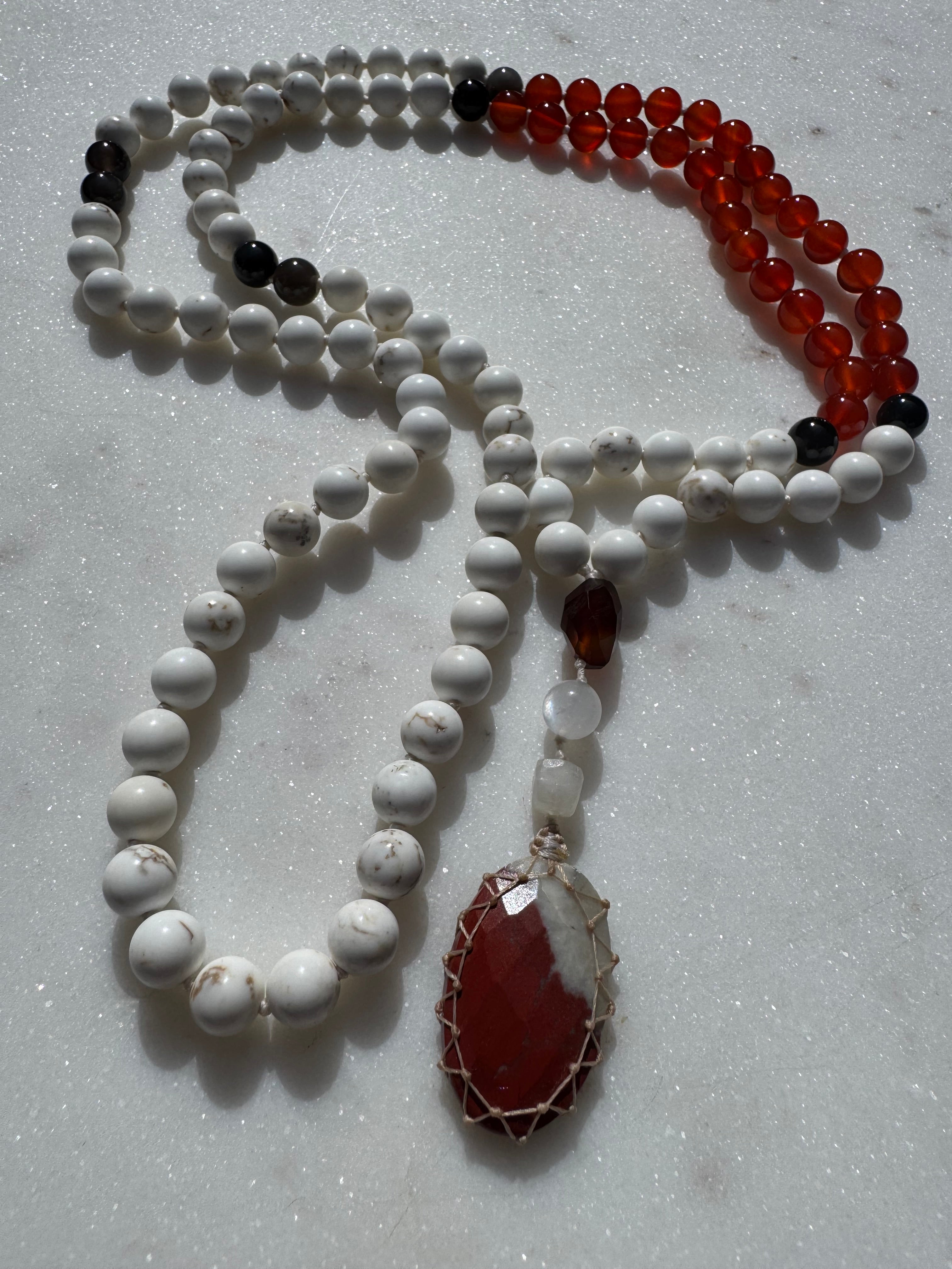 Future Nomads Necklaces One size Carnelian Copper & Howlite Mala 2