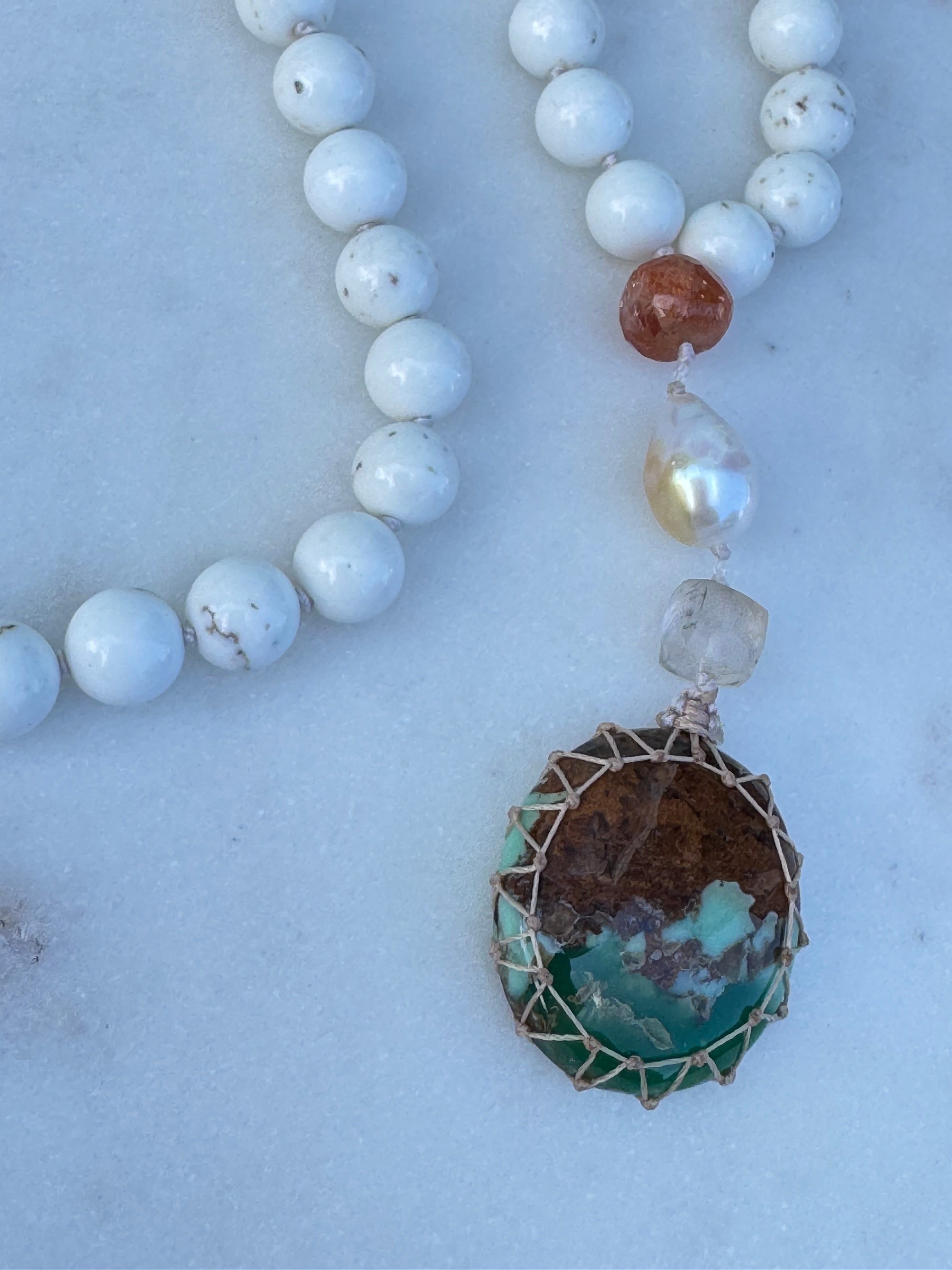 Future Nomads Necklaces One size Yellow Aventurine & Copper Mala 1